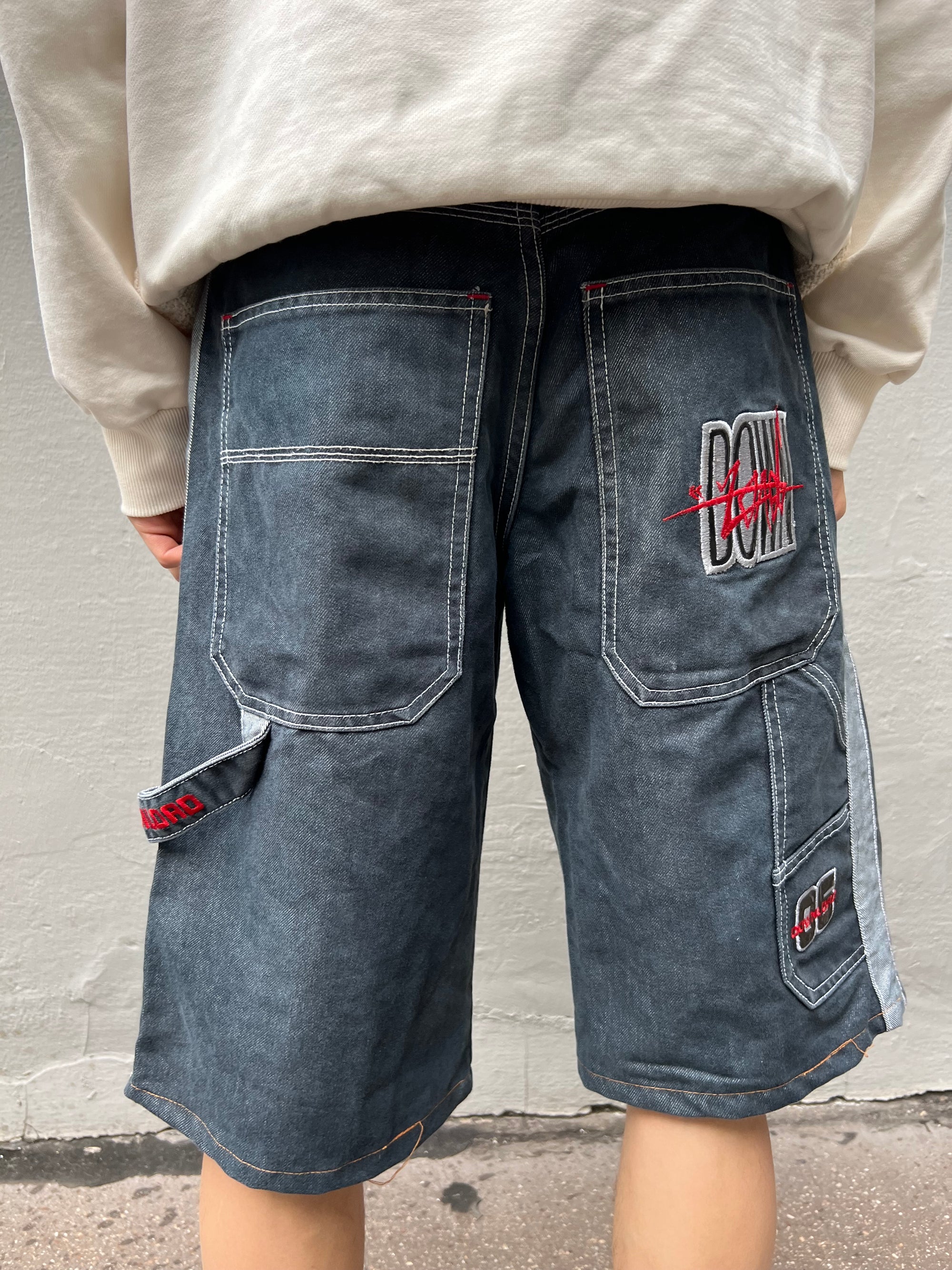 Vintage Dark Baggy Denim Jorts M/L