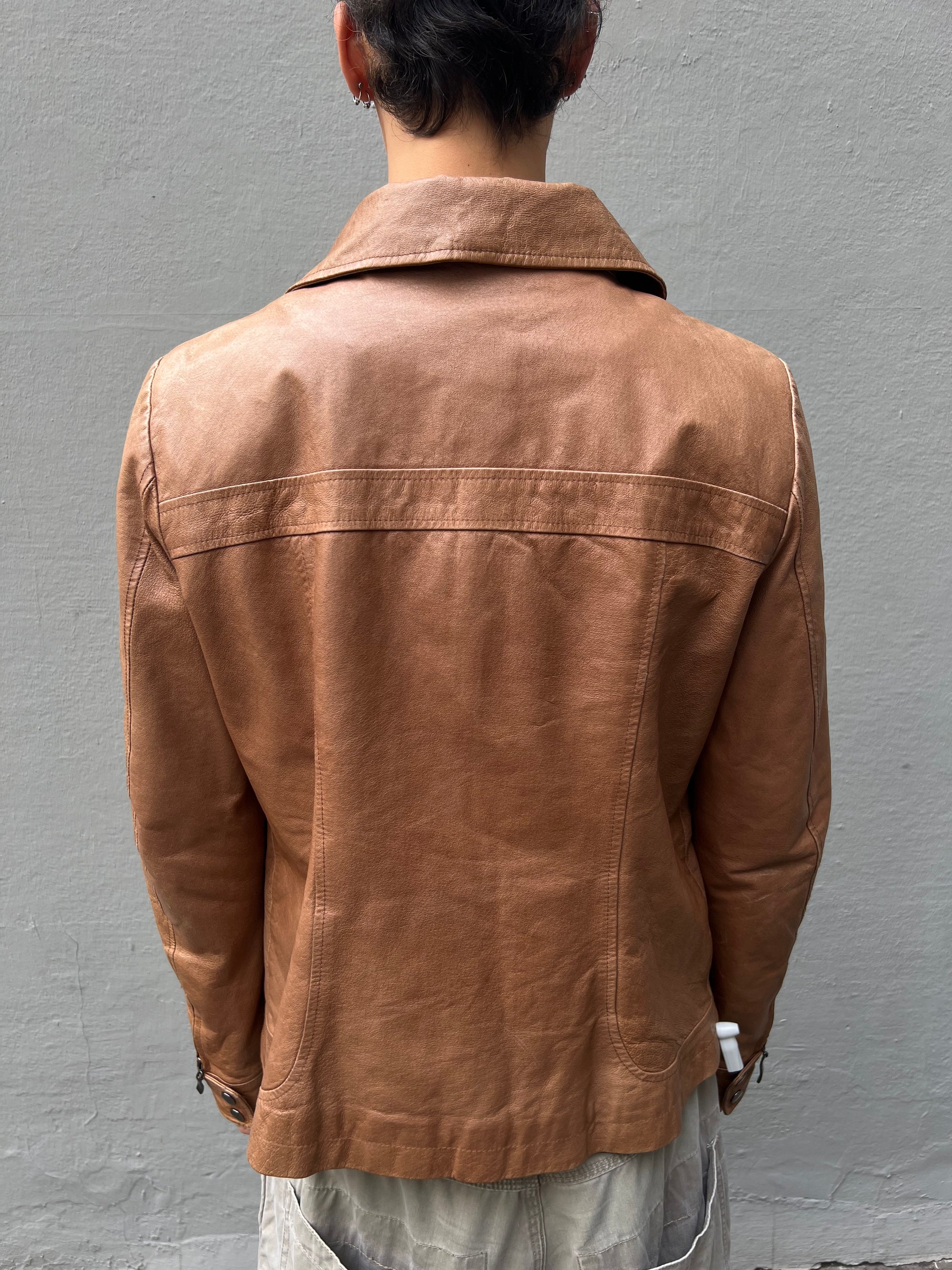 Vintage Brown Leather Jacket M/L