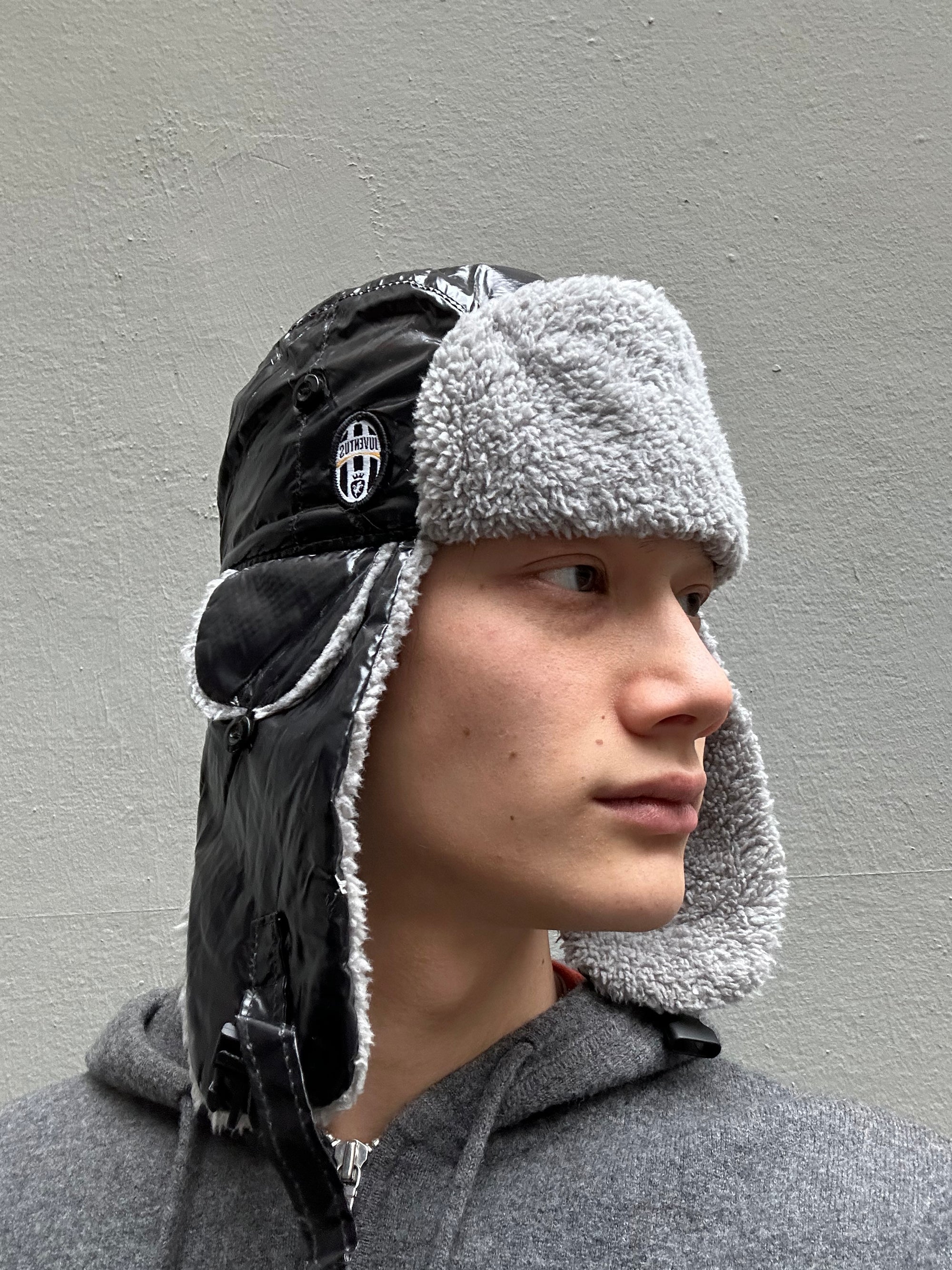 Vintage Juventus Black Ushanka