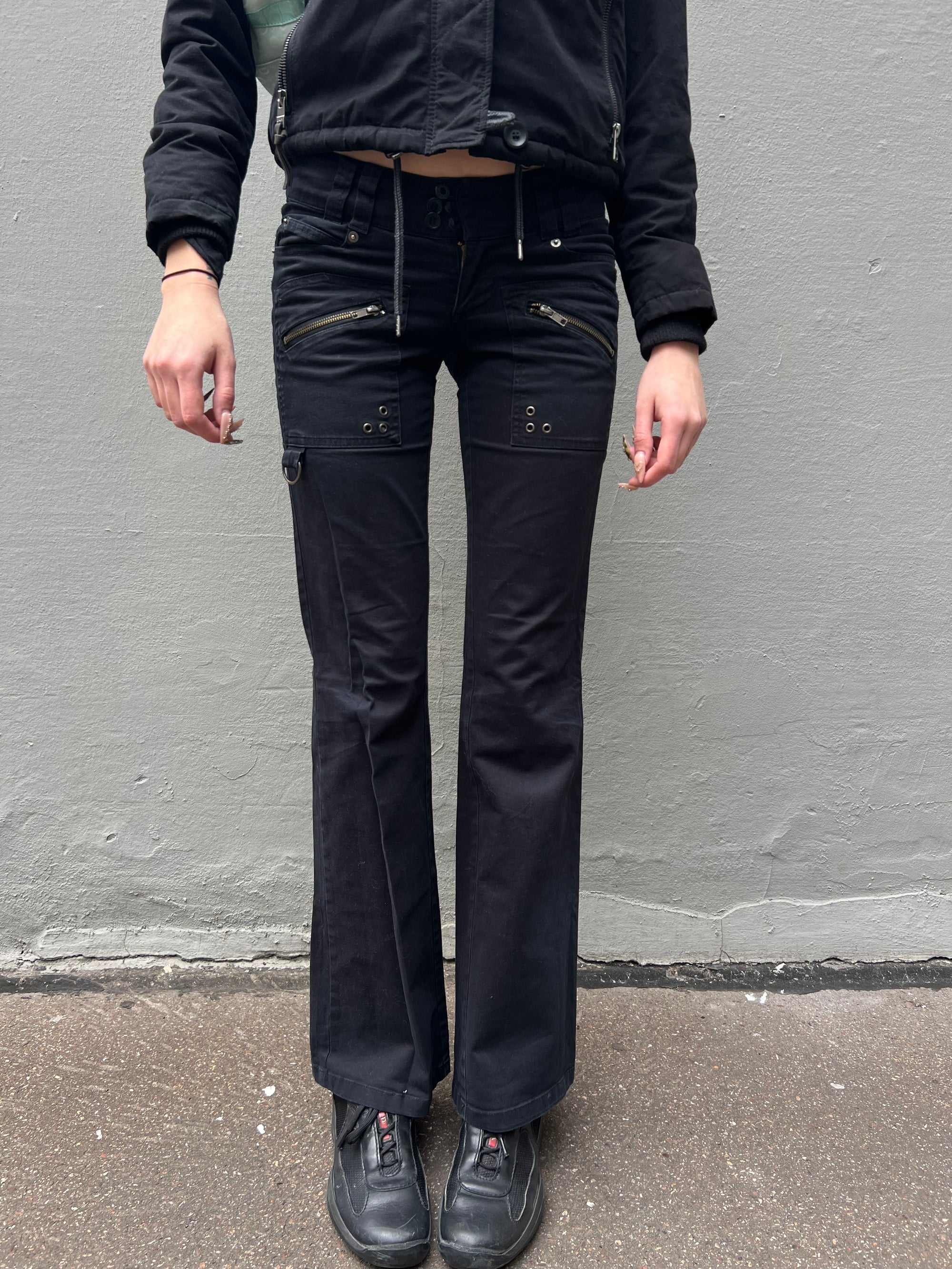 Vintage Straight Leg Black Pants XS