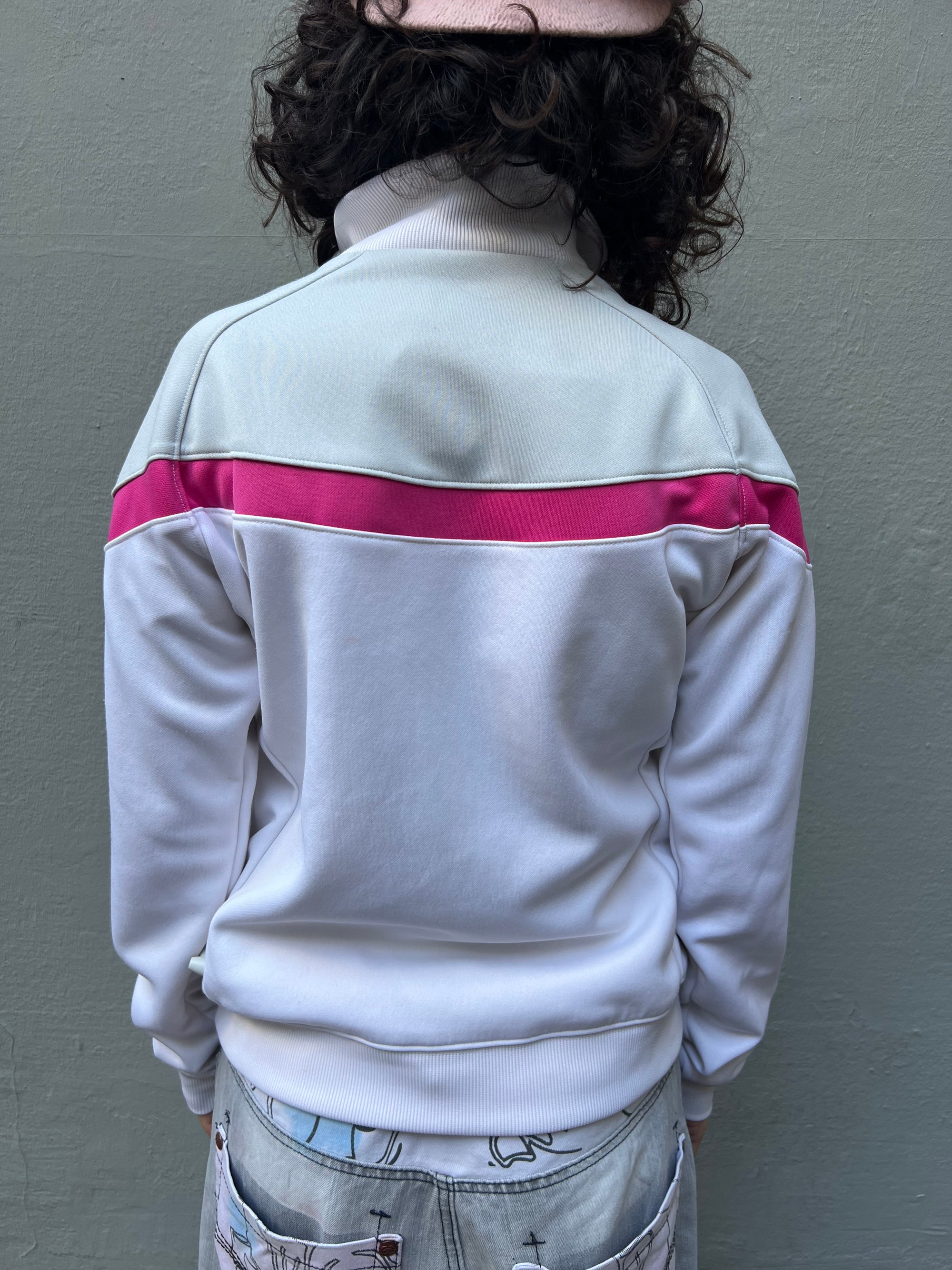 Vintage Nike Track Jacket Pink/White M/L