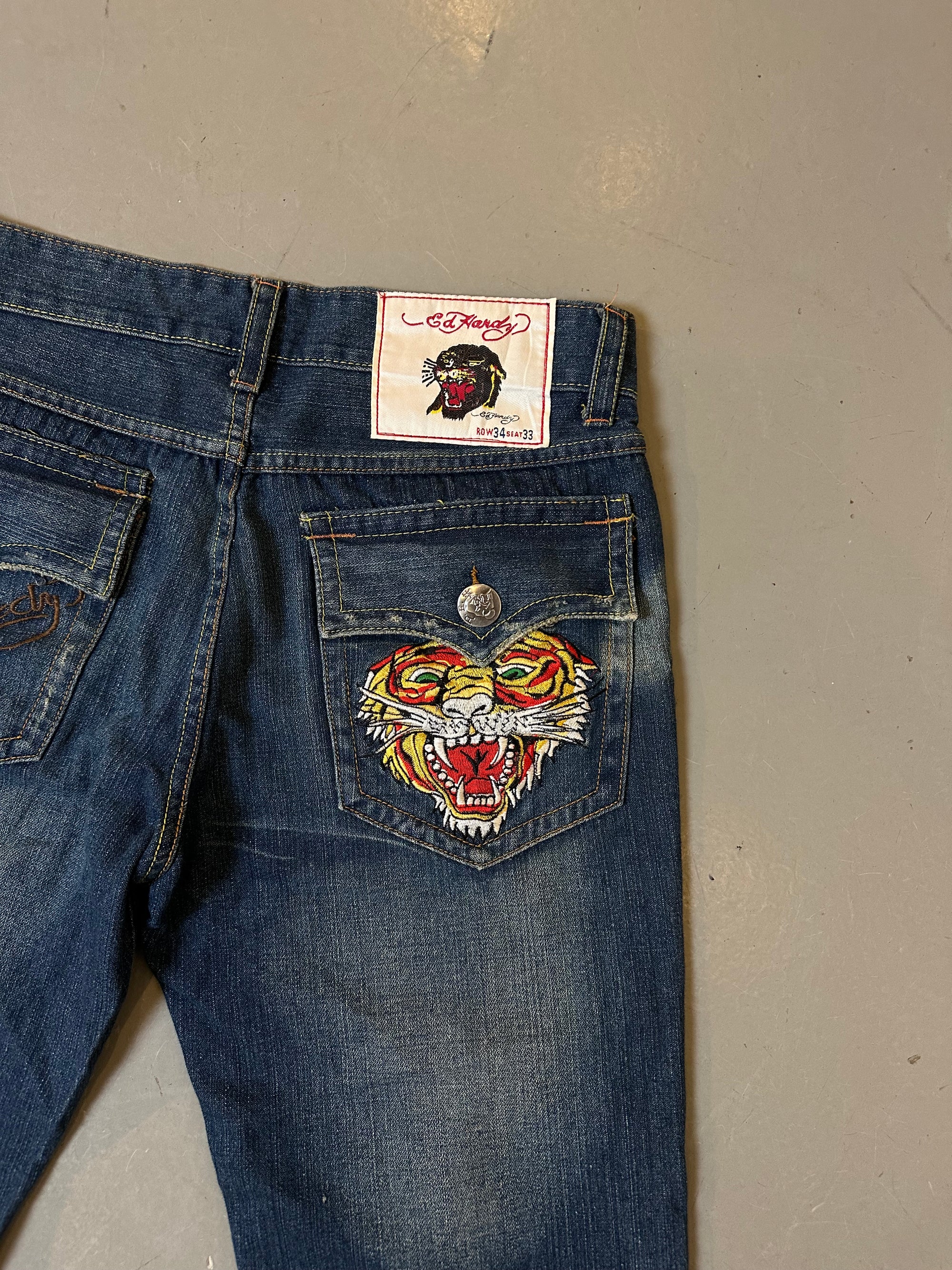 Vintage Baggy Ed Hardy Denim L/XL