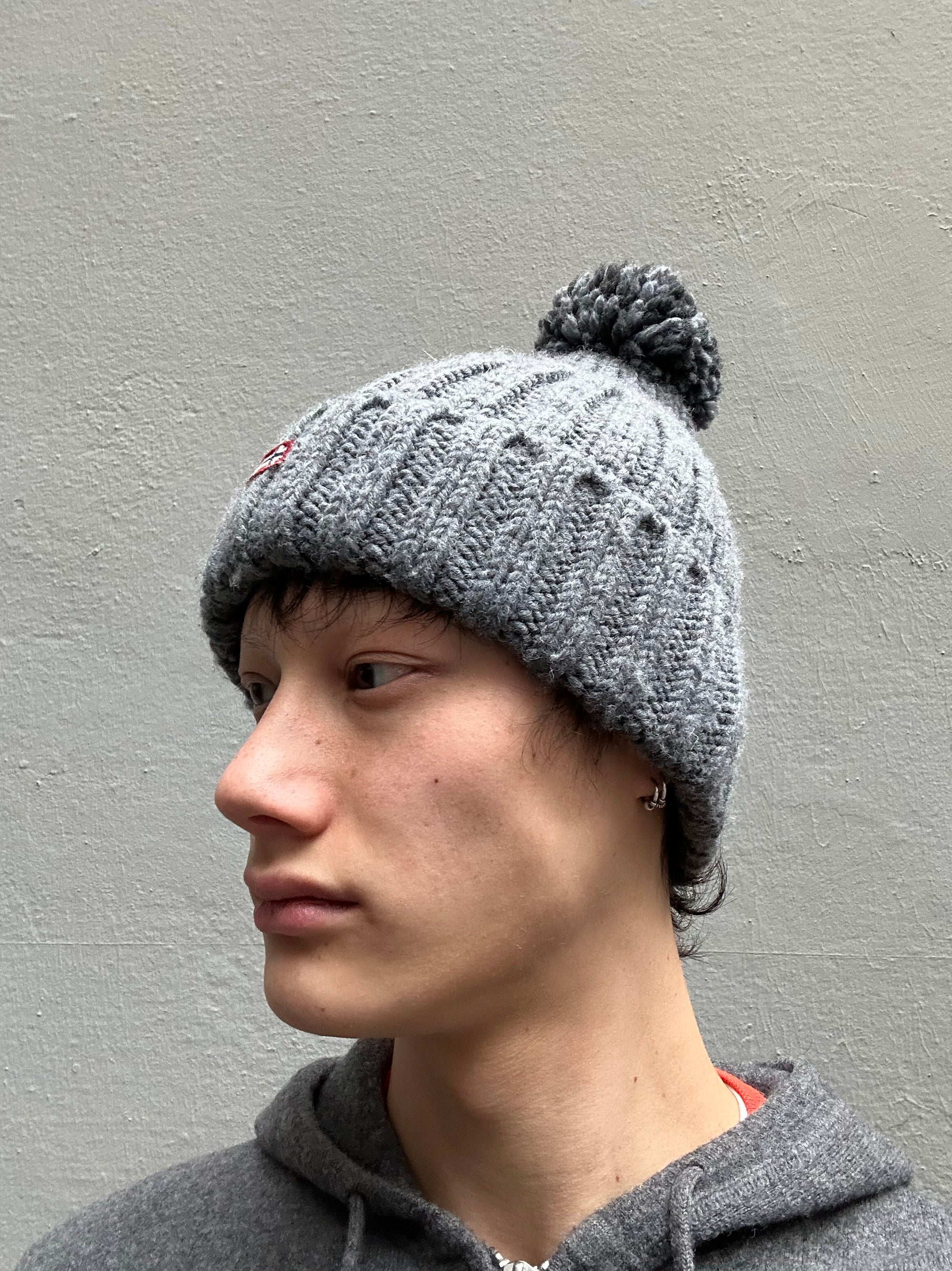 Vintage Grey Knitted Napapijri Hat