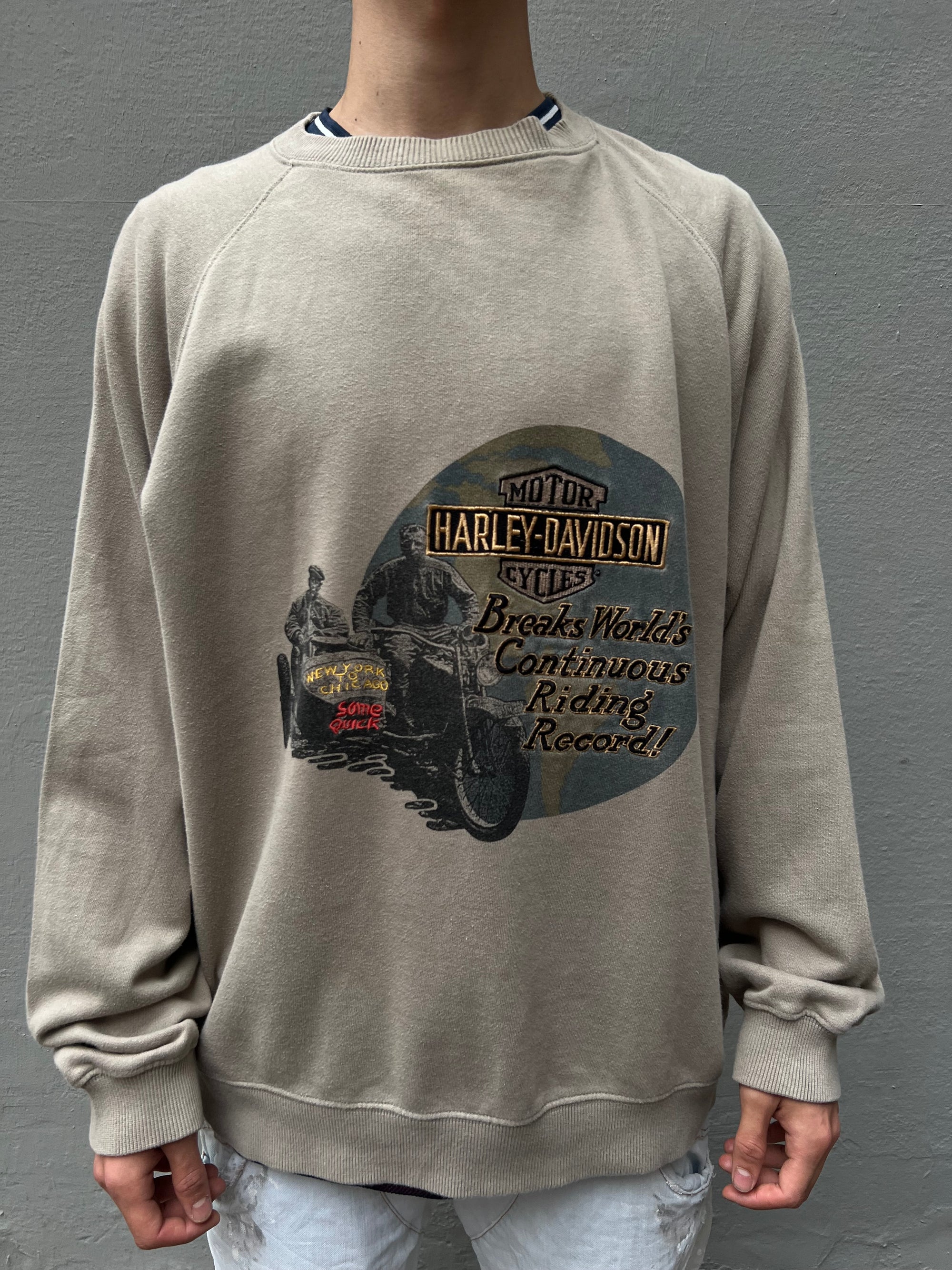 Vintage Harley Davidson Printed Sweater XXL