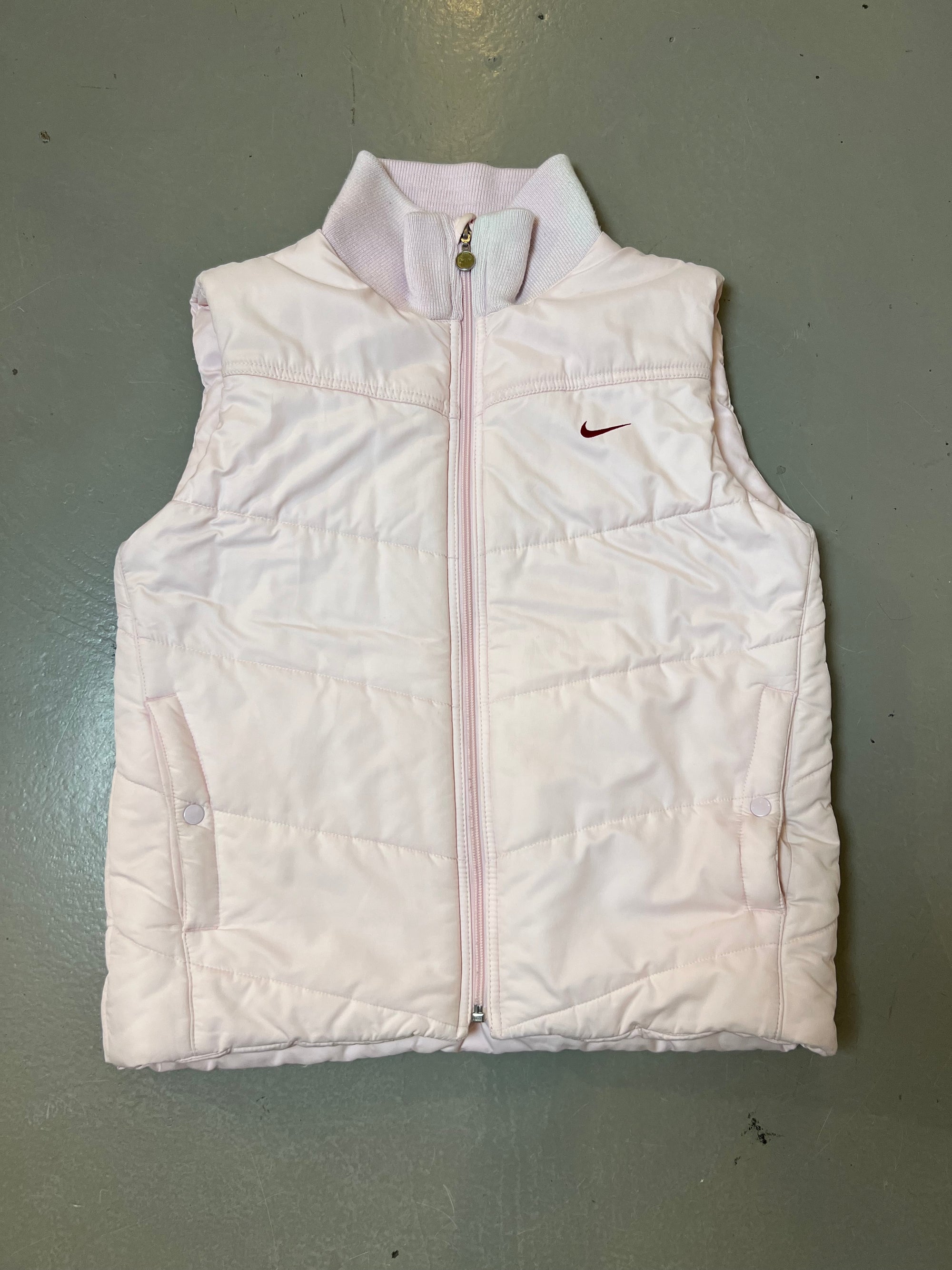 Vintage Pink Nike Puffer Vest S