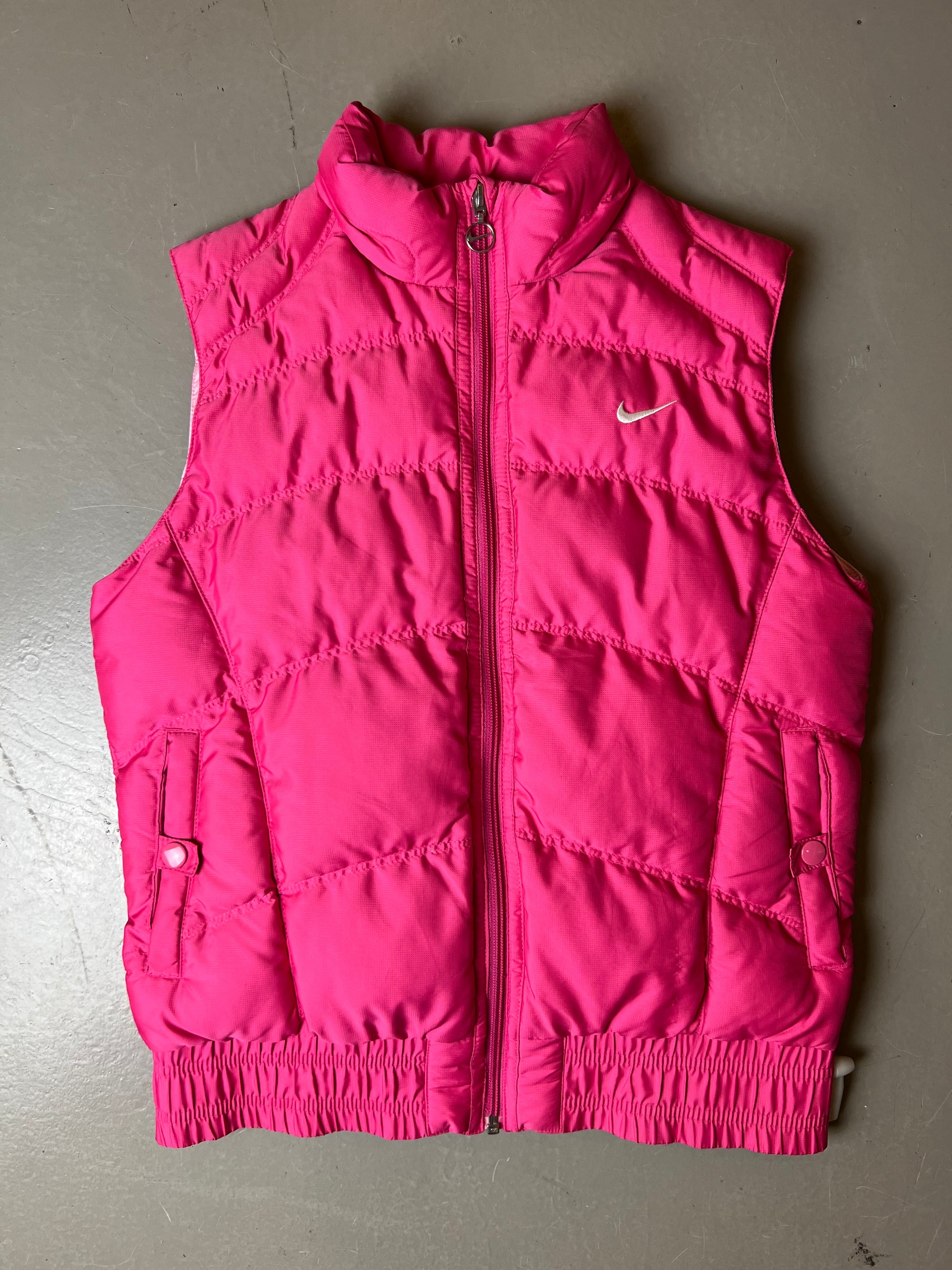 Vintage Nike Pink Puffer Vest S