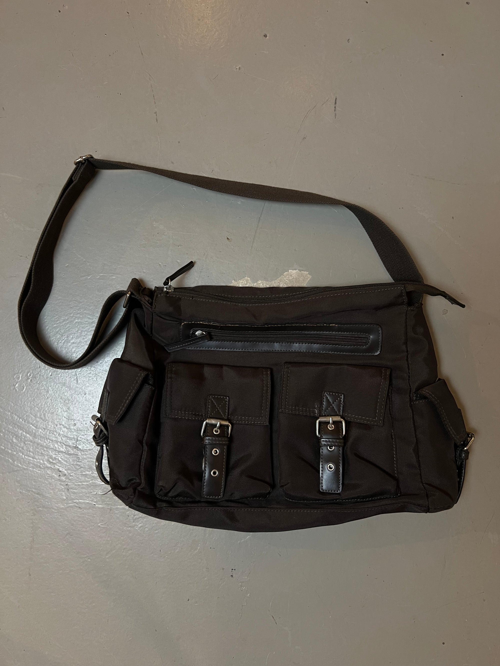 Vintage Brown Multipocket Bag