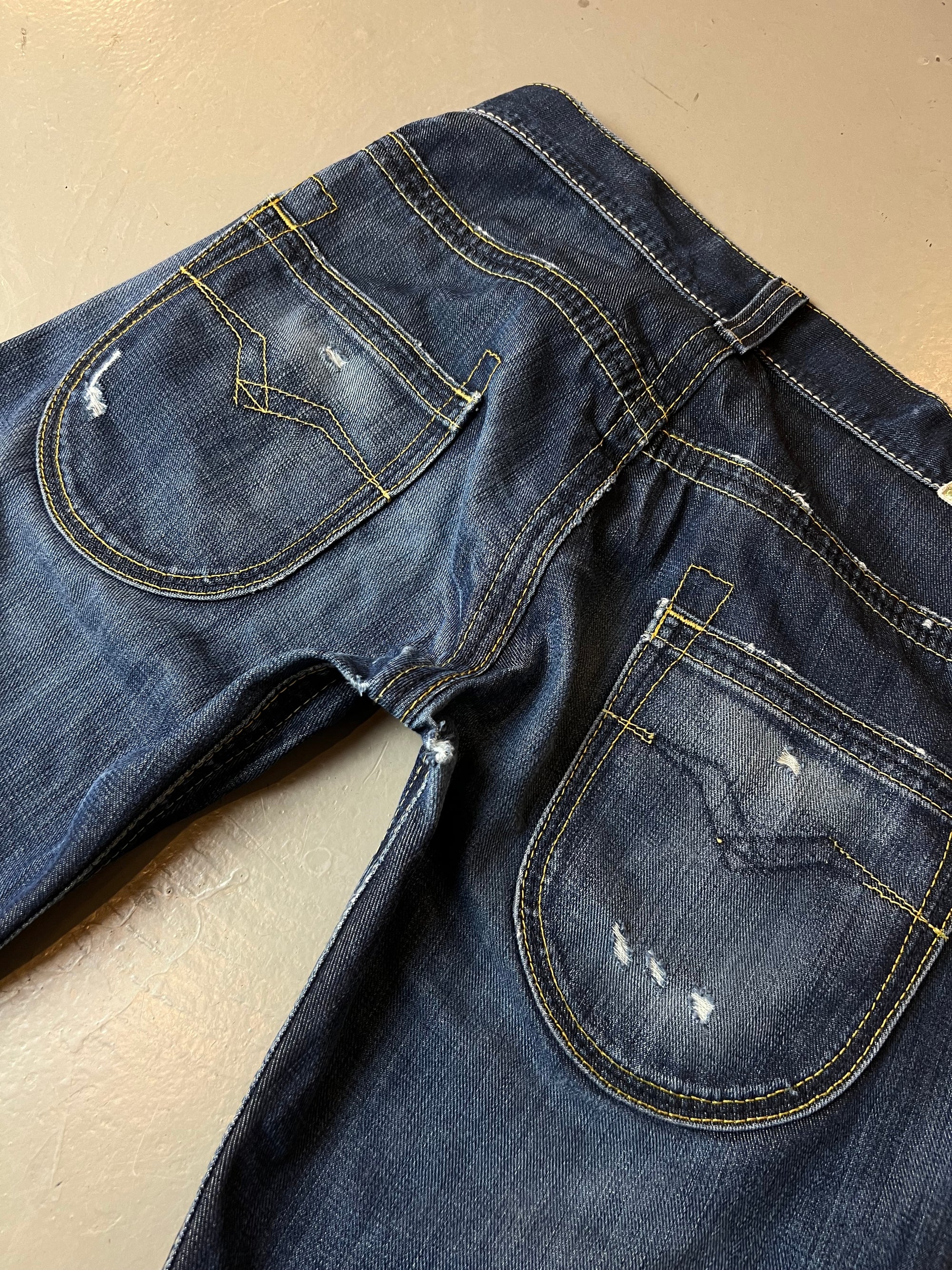 Produktbild vintage replay low waist denim details von hinten