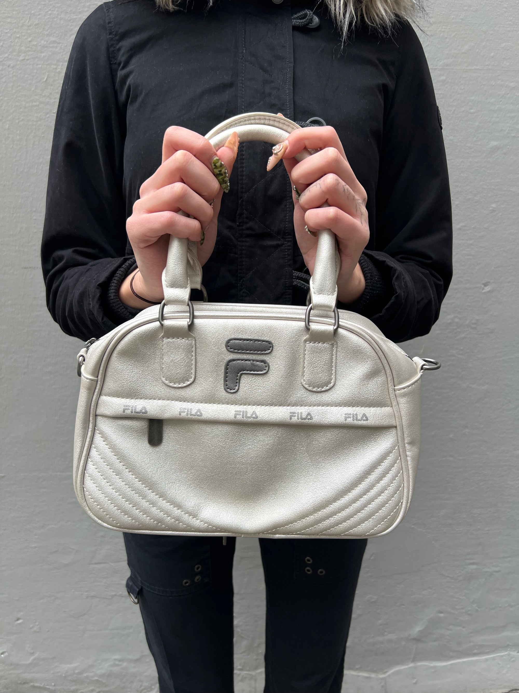 Vintage Fila Silver Chrome Bag