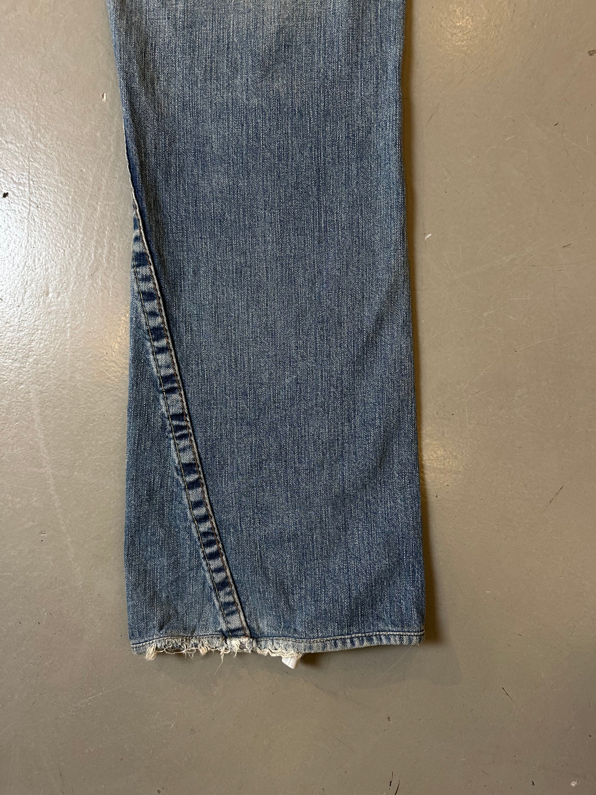 Vintage True Religion Leather Pockets Denim L