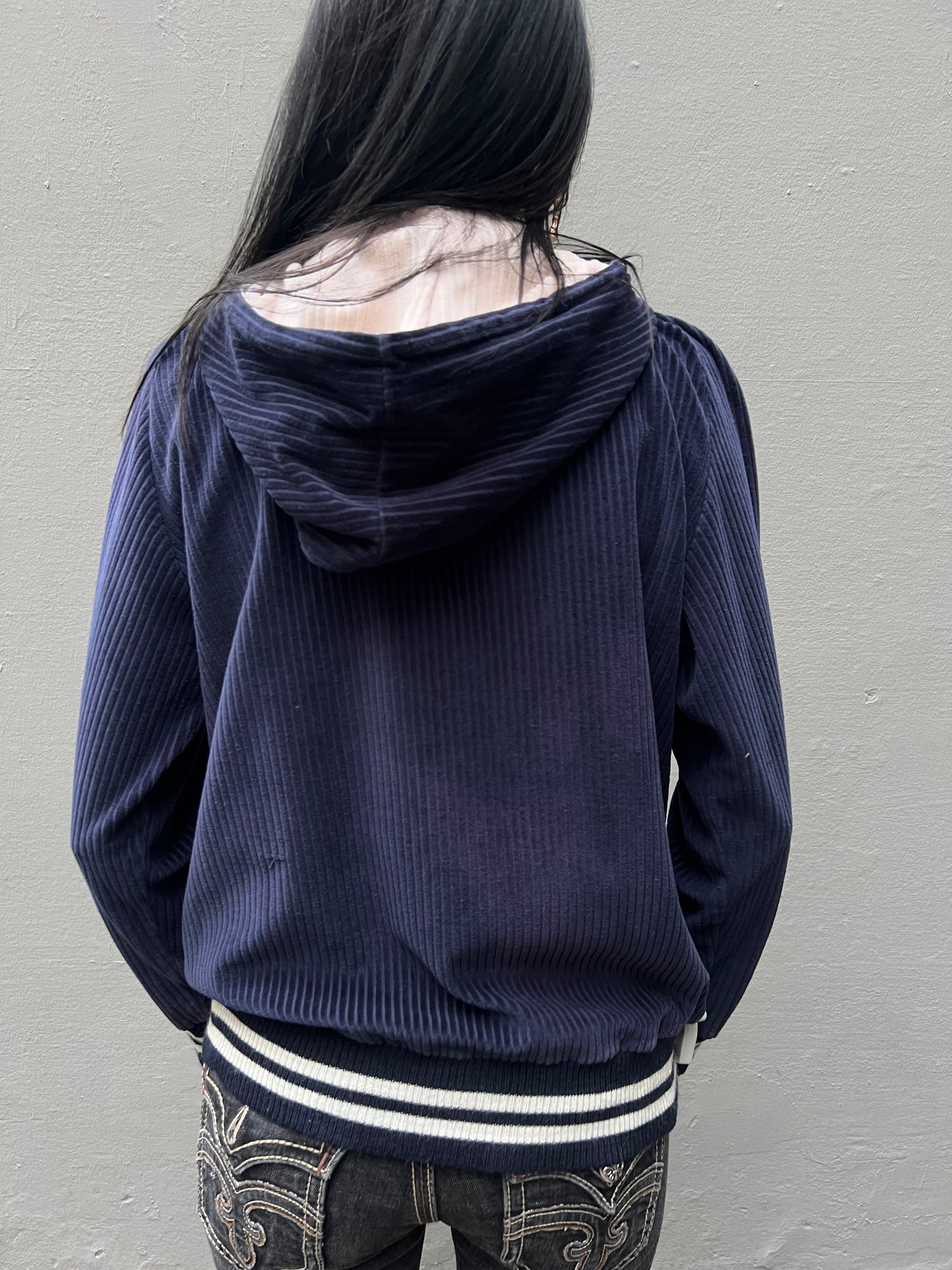 Vintage Blue White Zip Jacket M/L