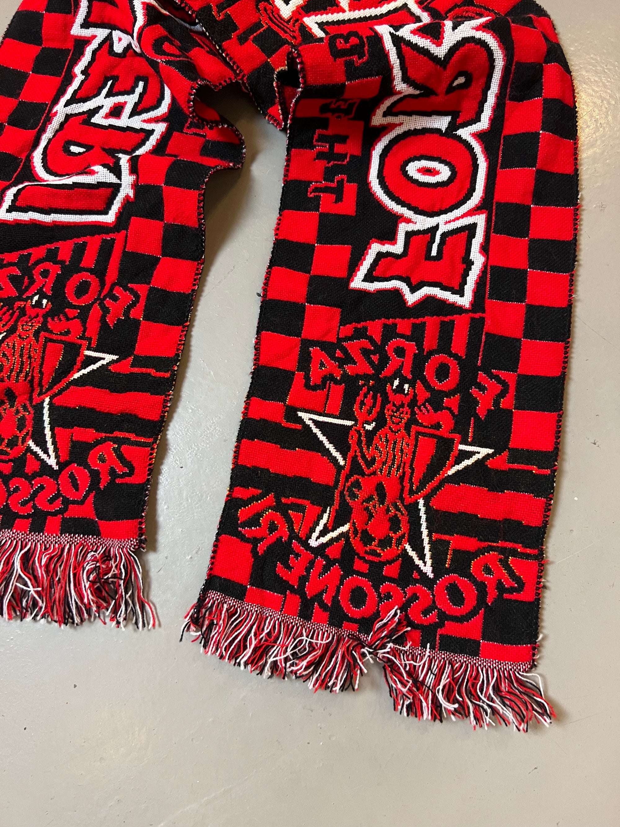 Vintage Forza Rossoneri Soccer Scarf