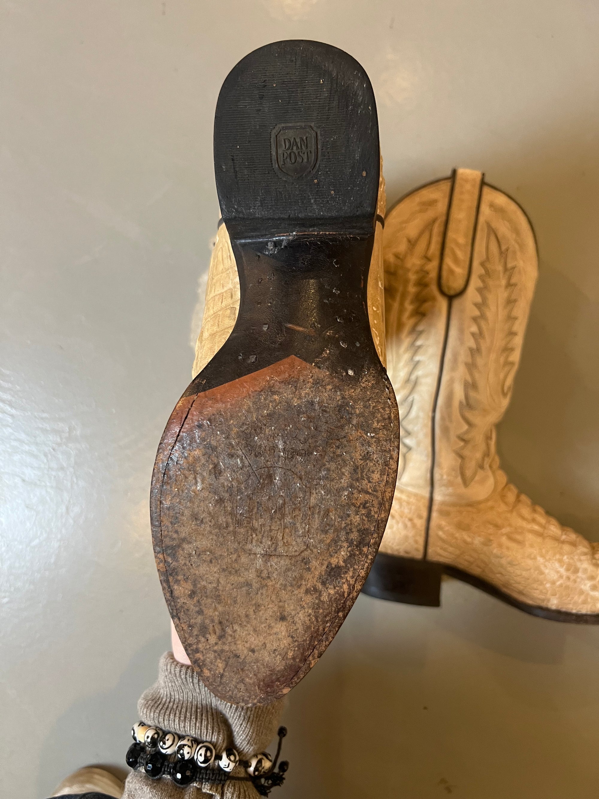 Vintage Brown Cowboy Boots 43