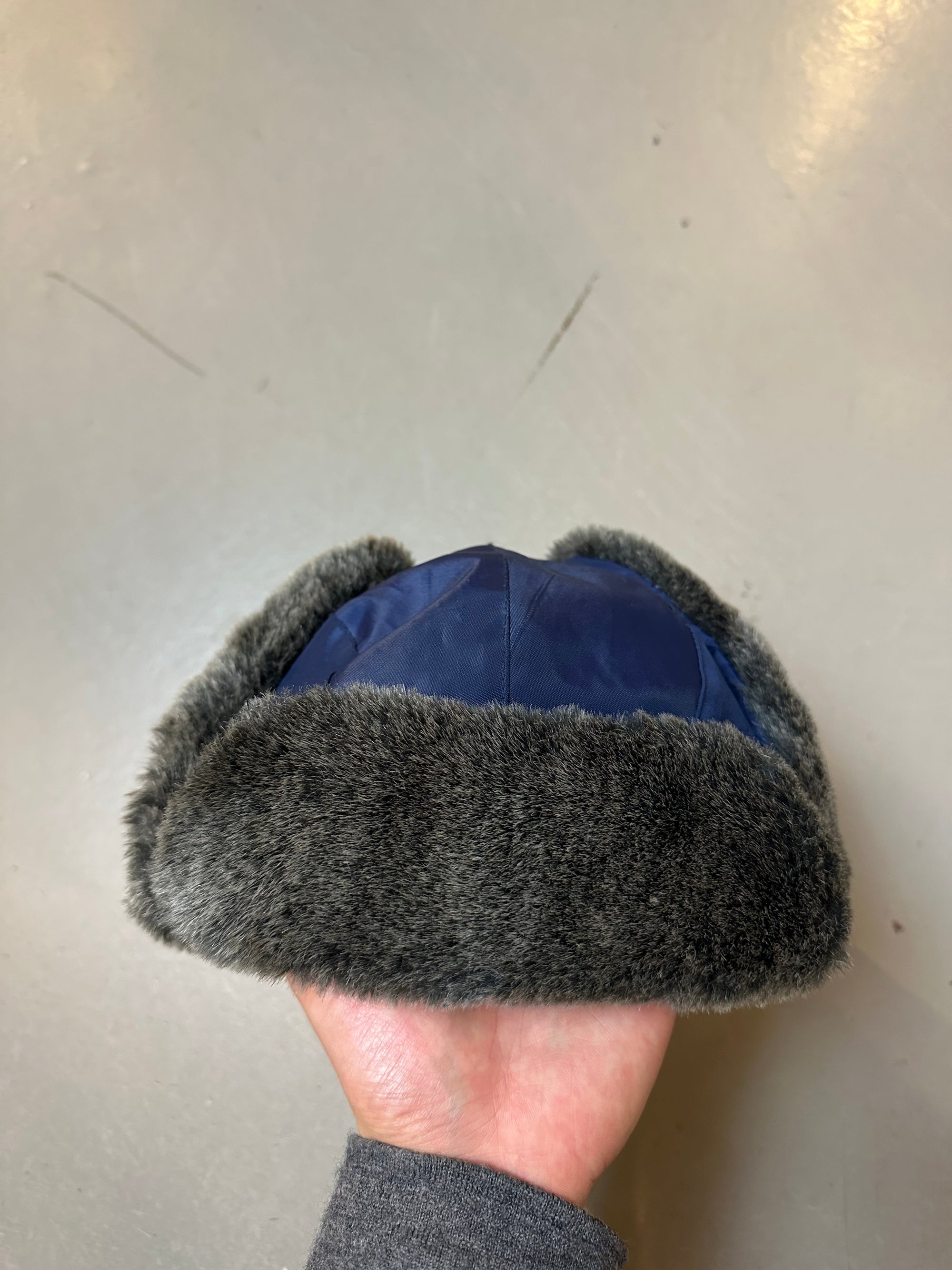 Vintage Blue Fur Ushanka