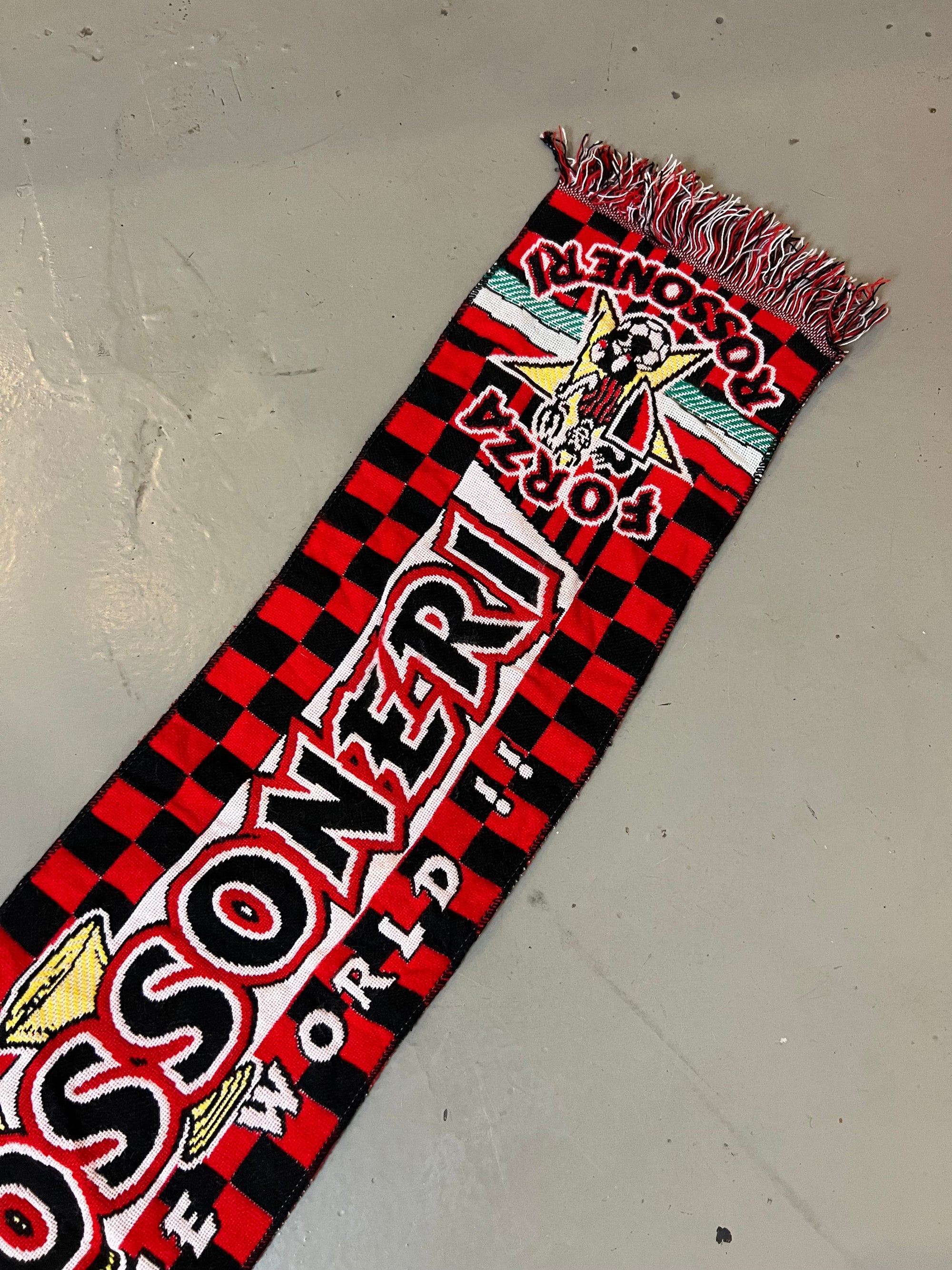 Vintage Forza Rossoneri Soccer Scarf