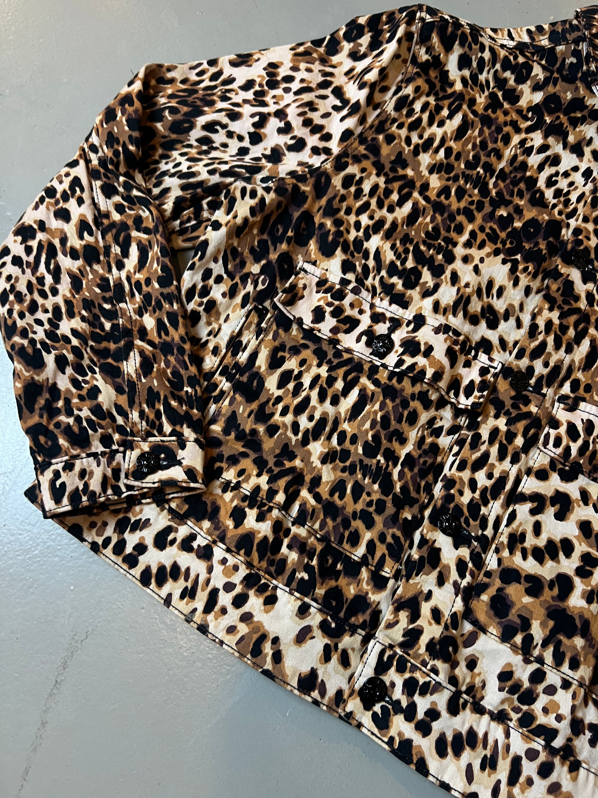 Vintage Leopard Print Jacket L/XL