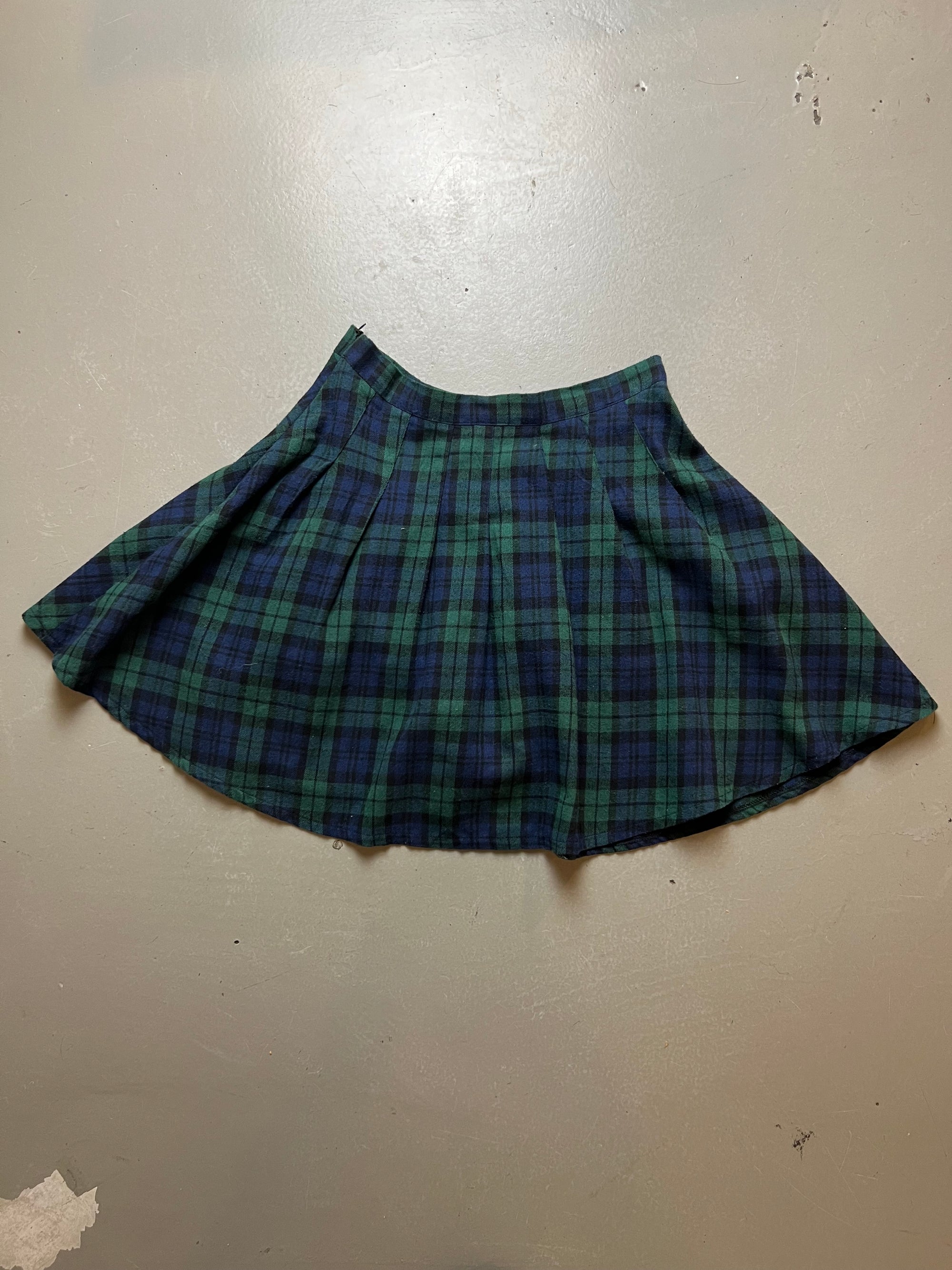 Vintage School Girl Karo Mini Skirt XS/S