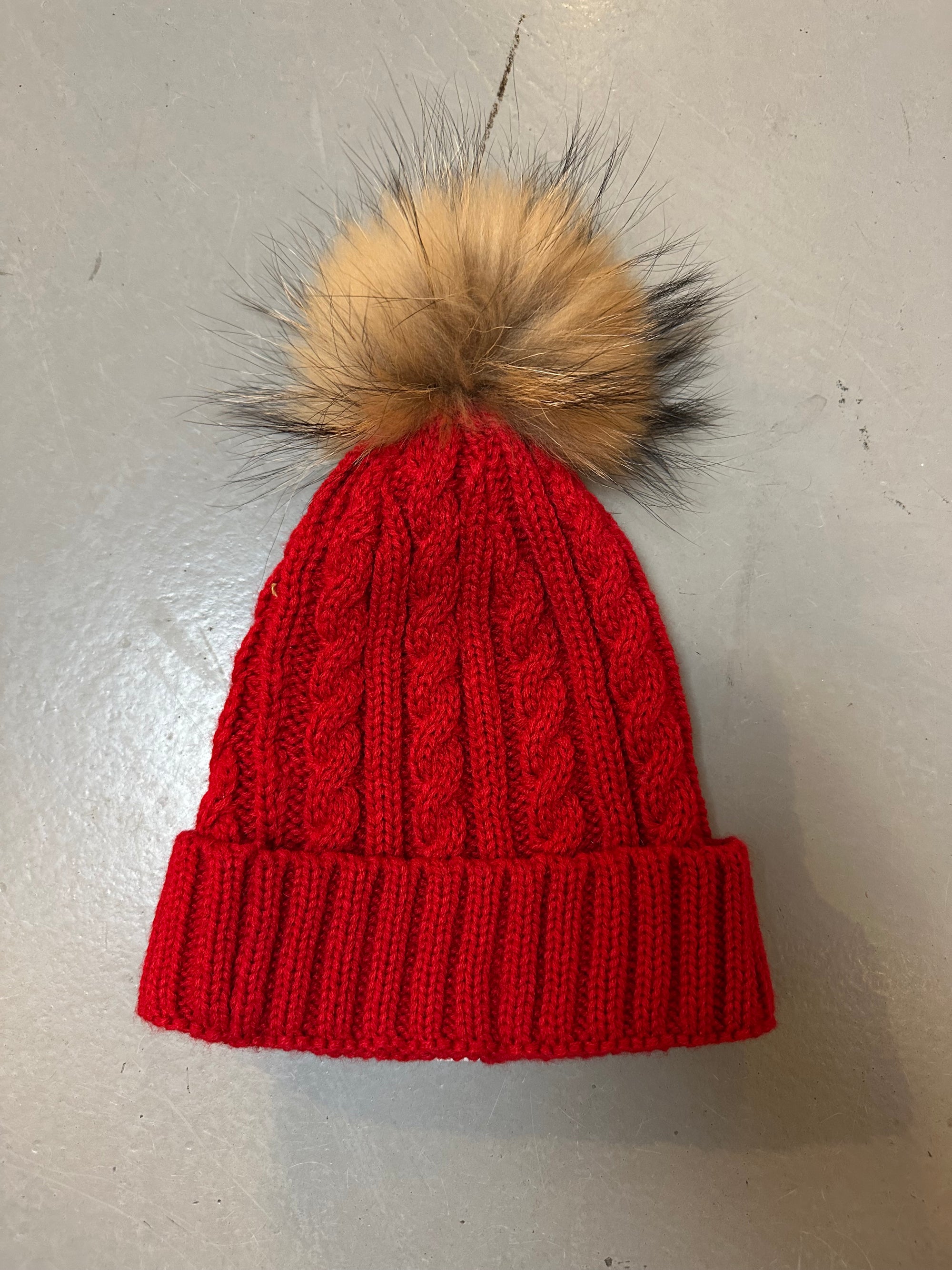 Vintage Red Knitted Hat