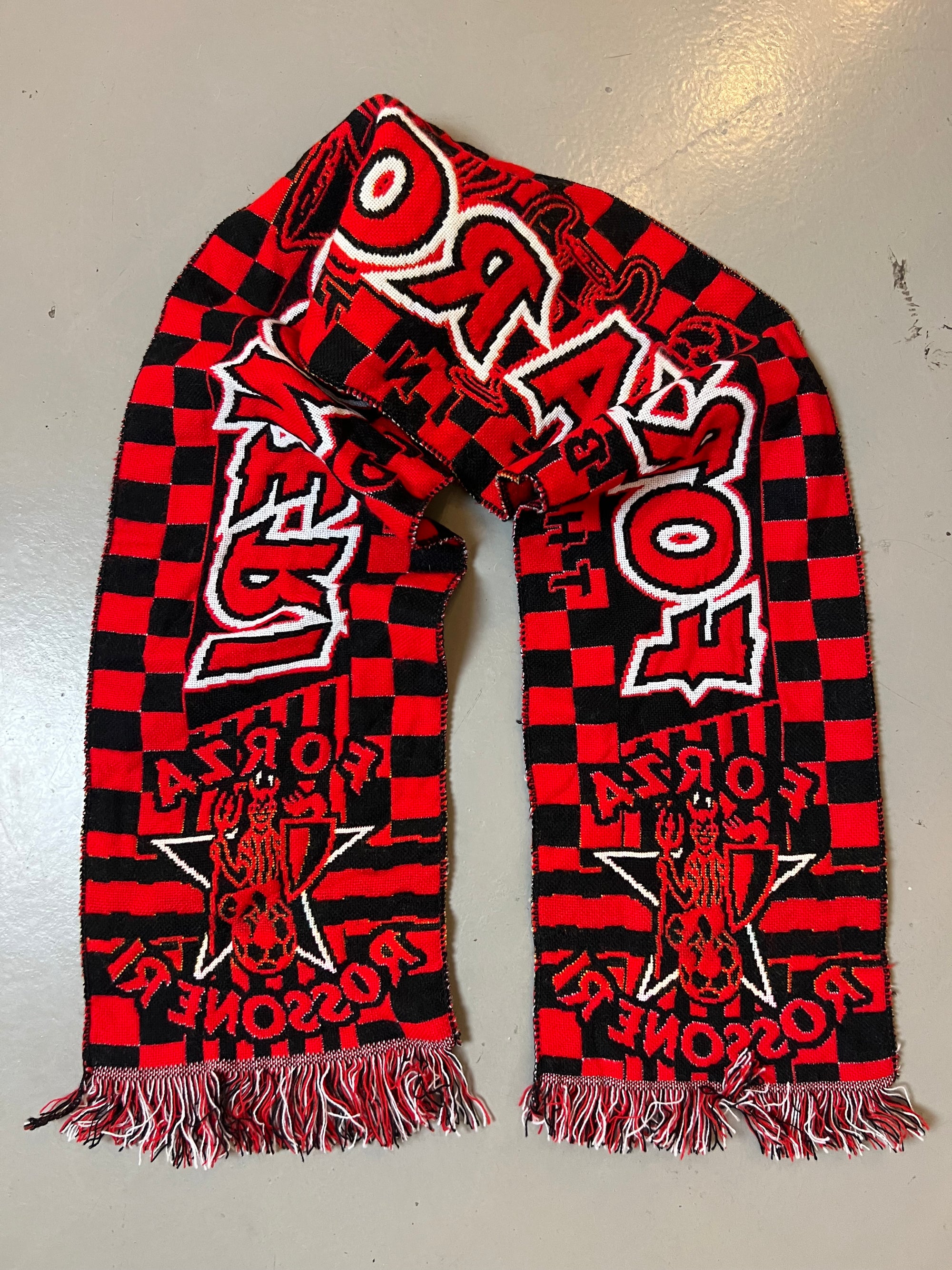 Vintage Forza Rossoneri Soccer Scarf