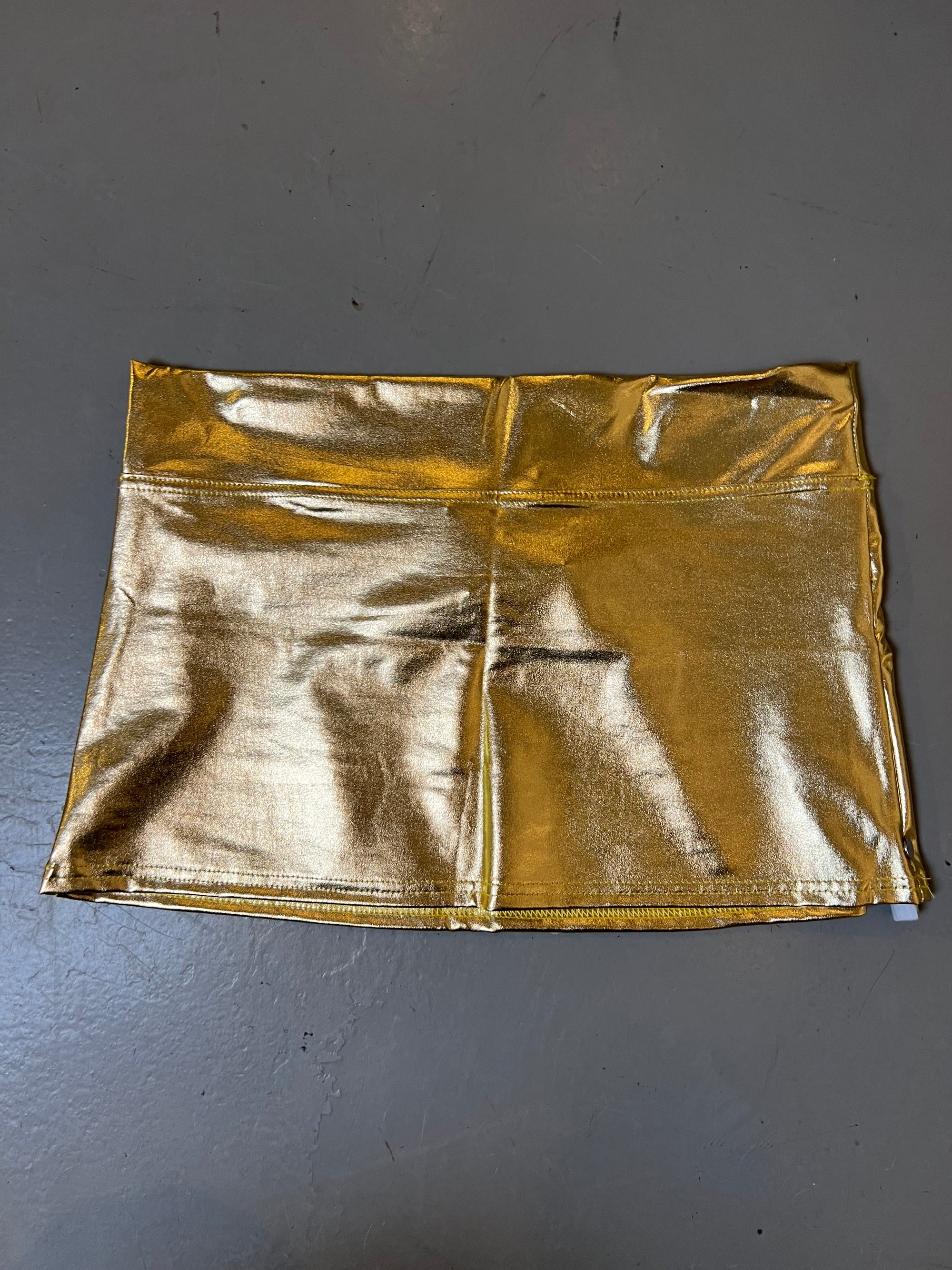 Vintage Gold Mini Skirt S