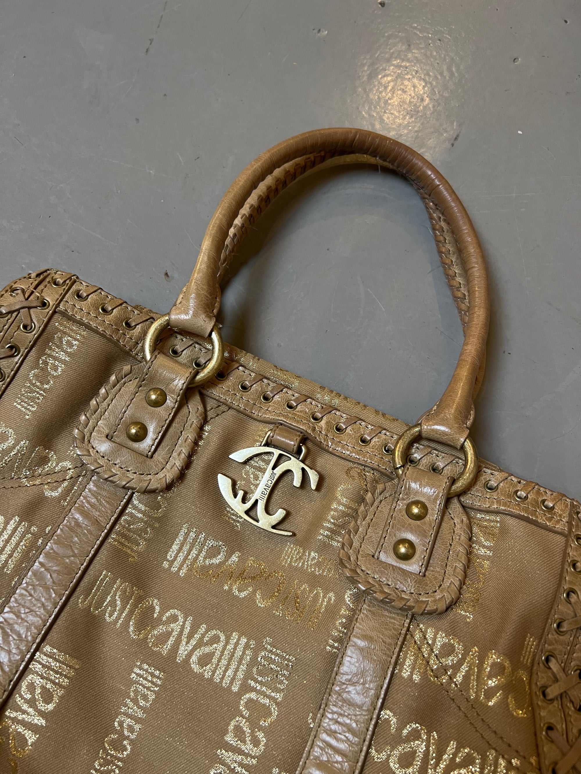 Vintage Just Cavalli Gold Y2K Bag