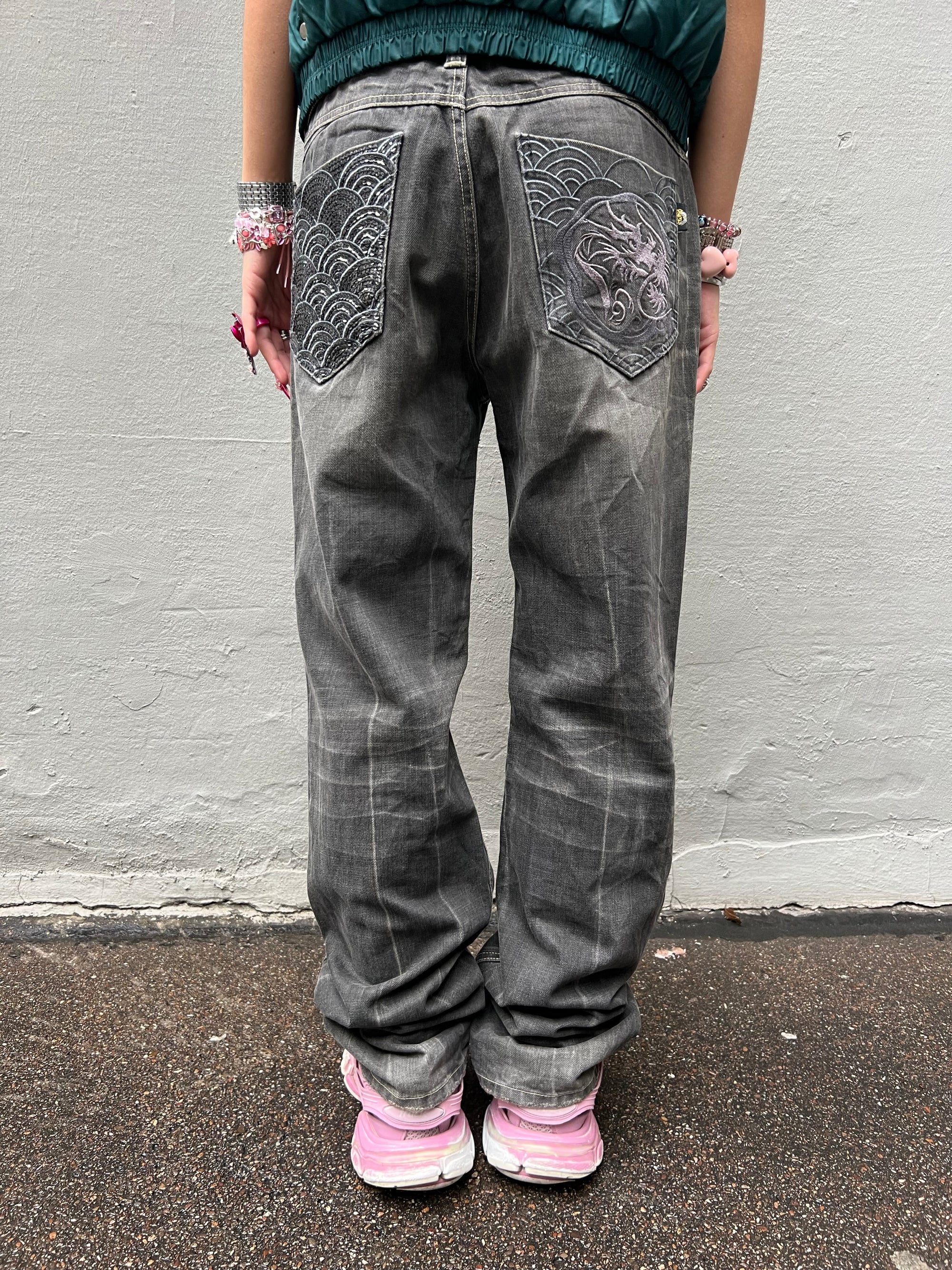 Vintage Big Train Washed & Stitched Denim M/L