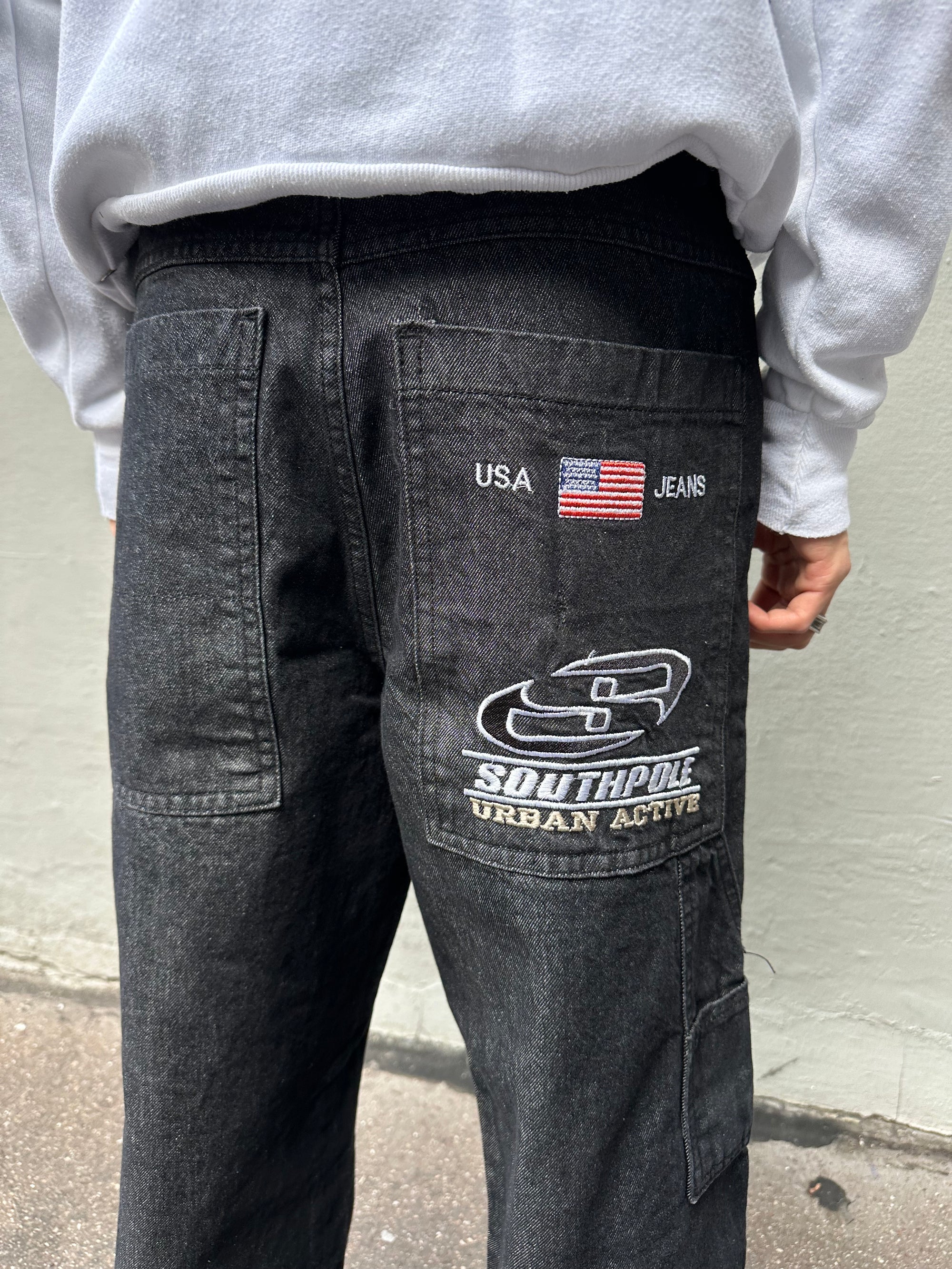 Vintage Baggy Southpole Waxed Denim M/L