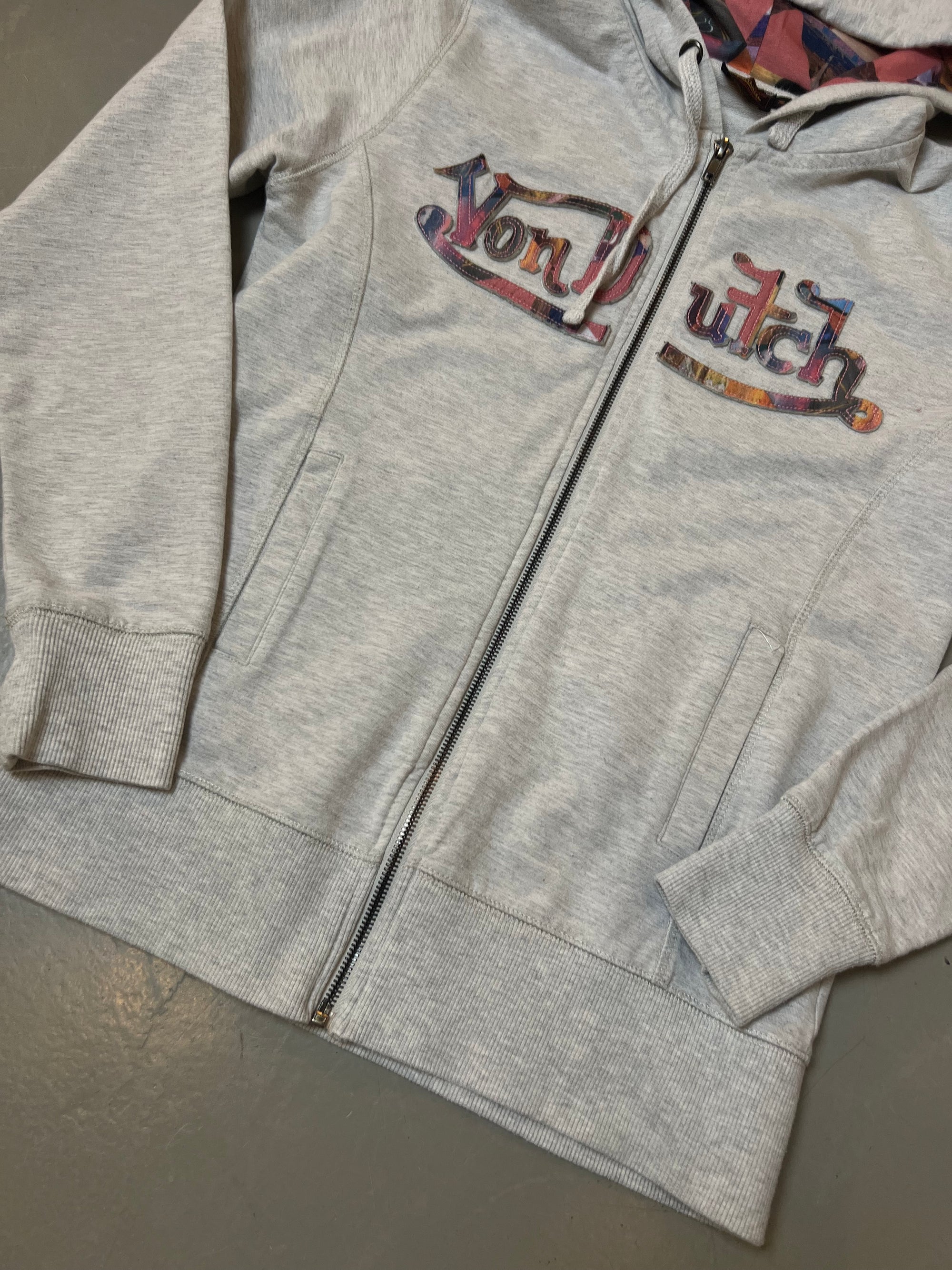 Vintage Von Dutch Grey Zip Hoodie S/M