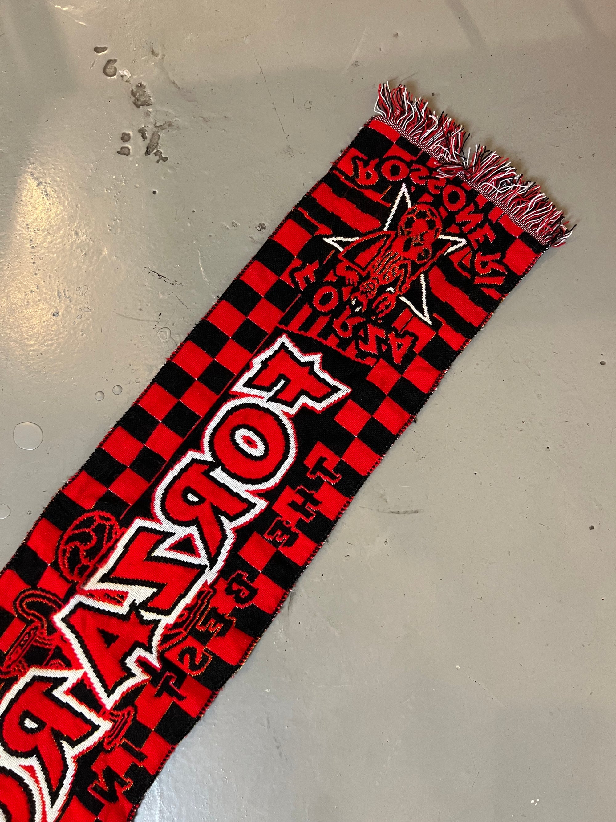 Vintage Forza Rossoneri Soccer Scarf