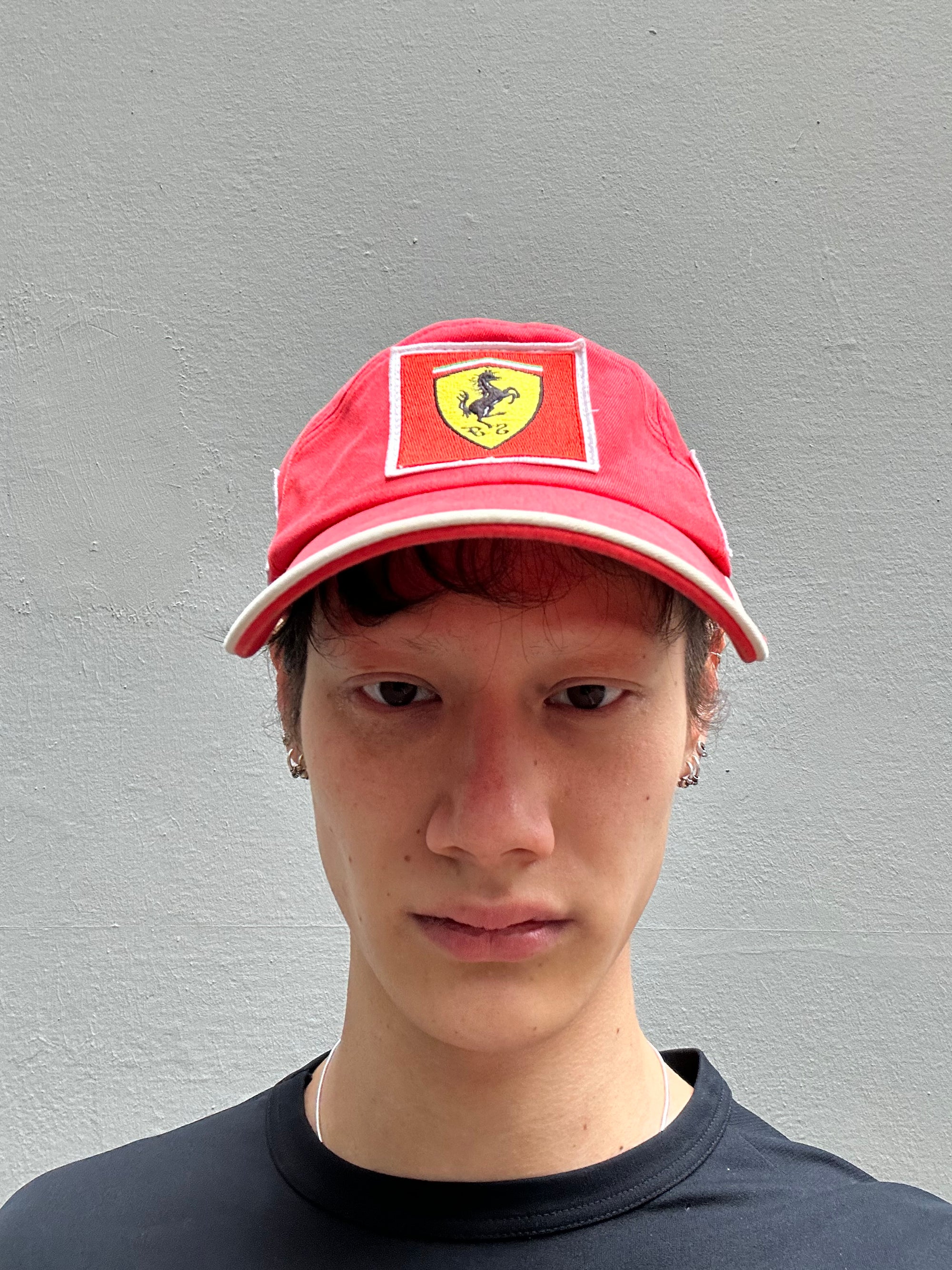 Vintage Red Ferrari Cap