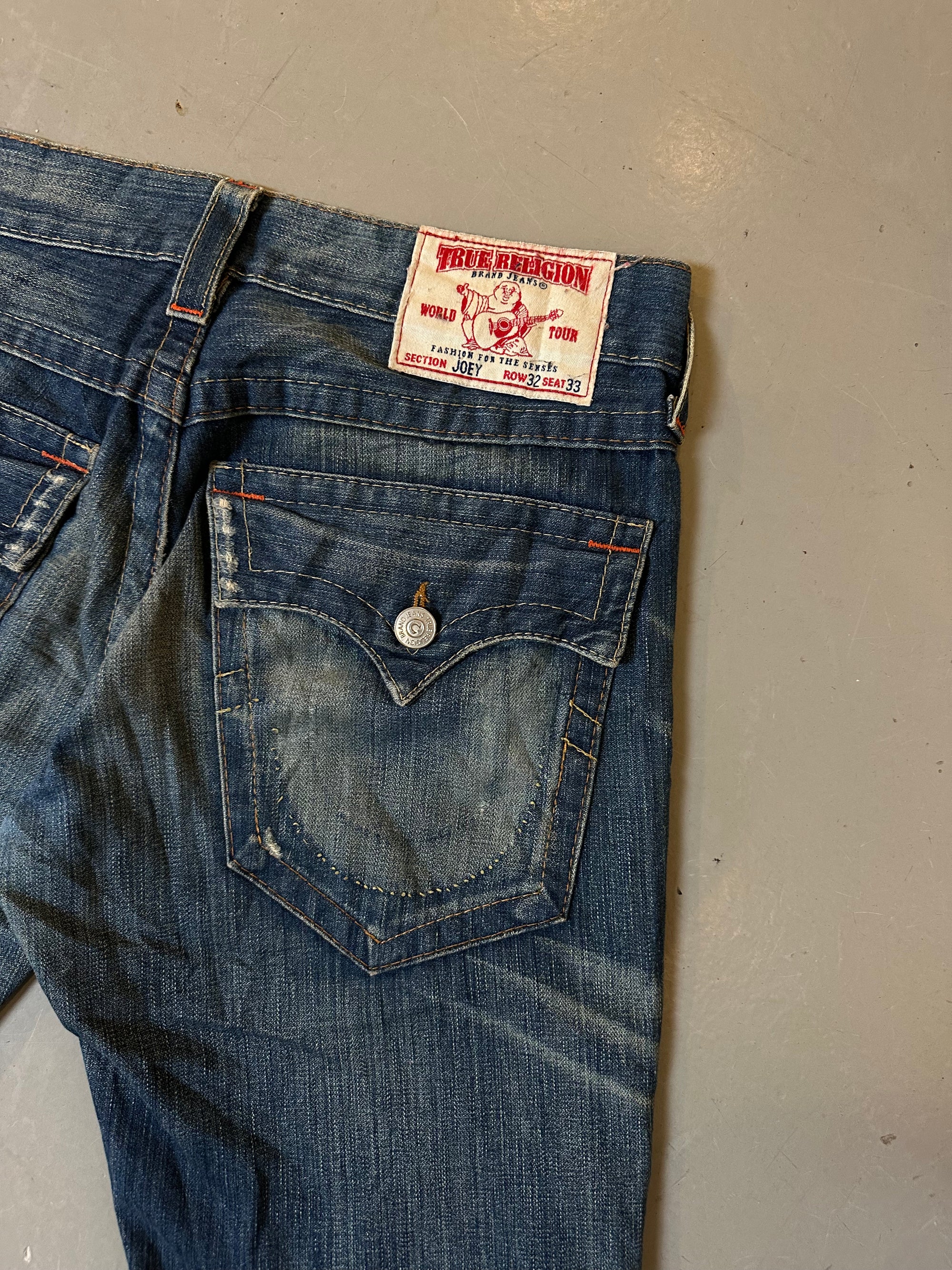 Vintage True Religion Painted Flared Denim L/XL