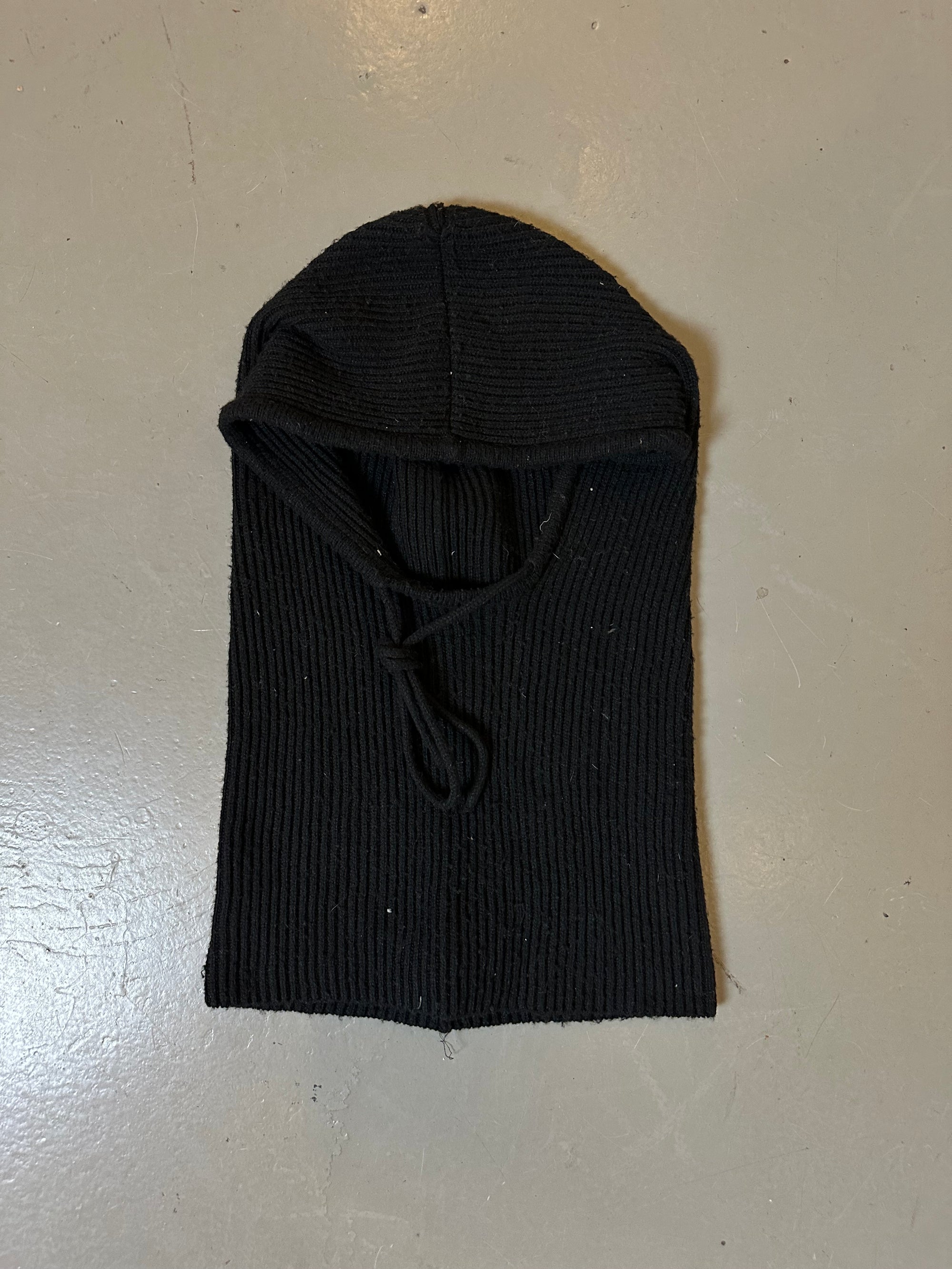 Vintage Knit Balaclava Black