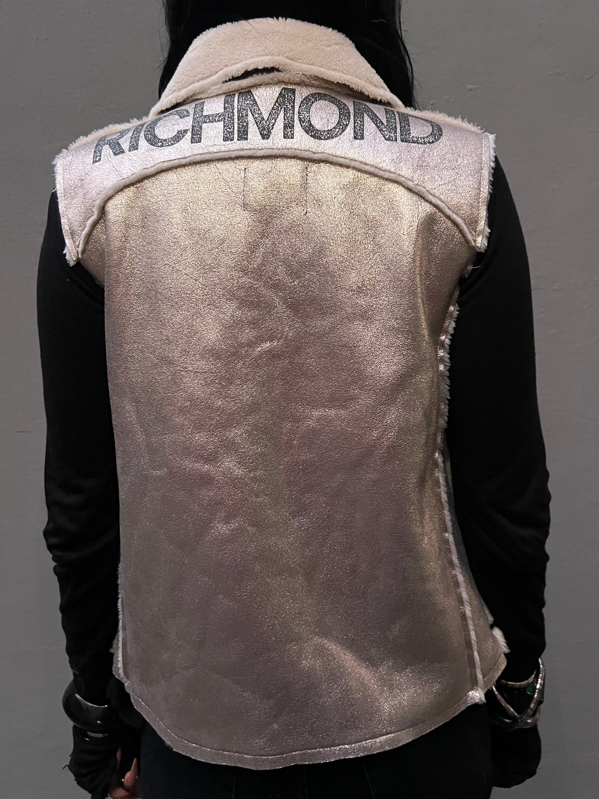 Vintage Gold Richmond Faux Fur Vest S/M