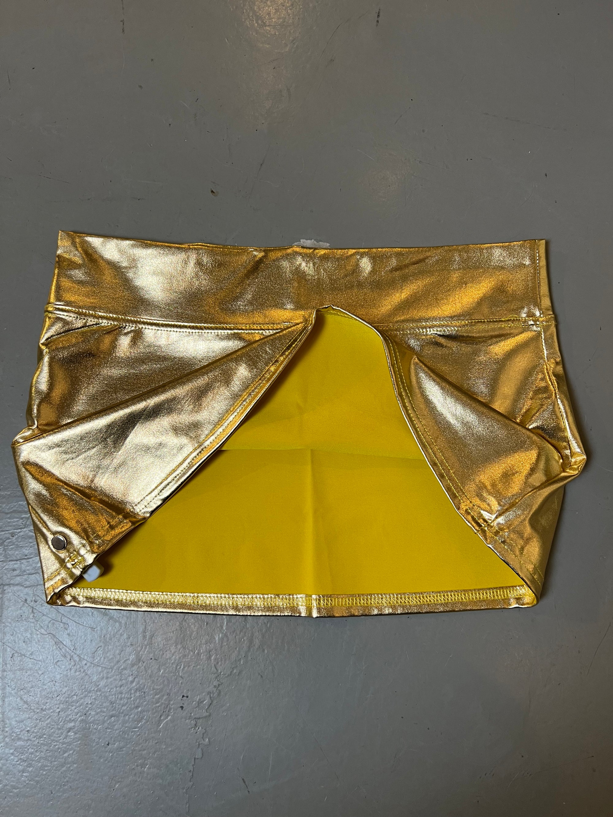 Vintage Gold Mini Skirt S