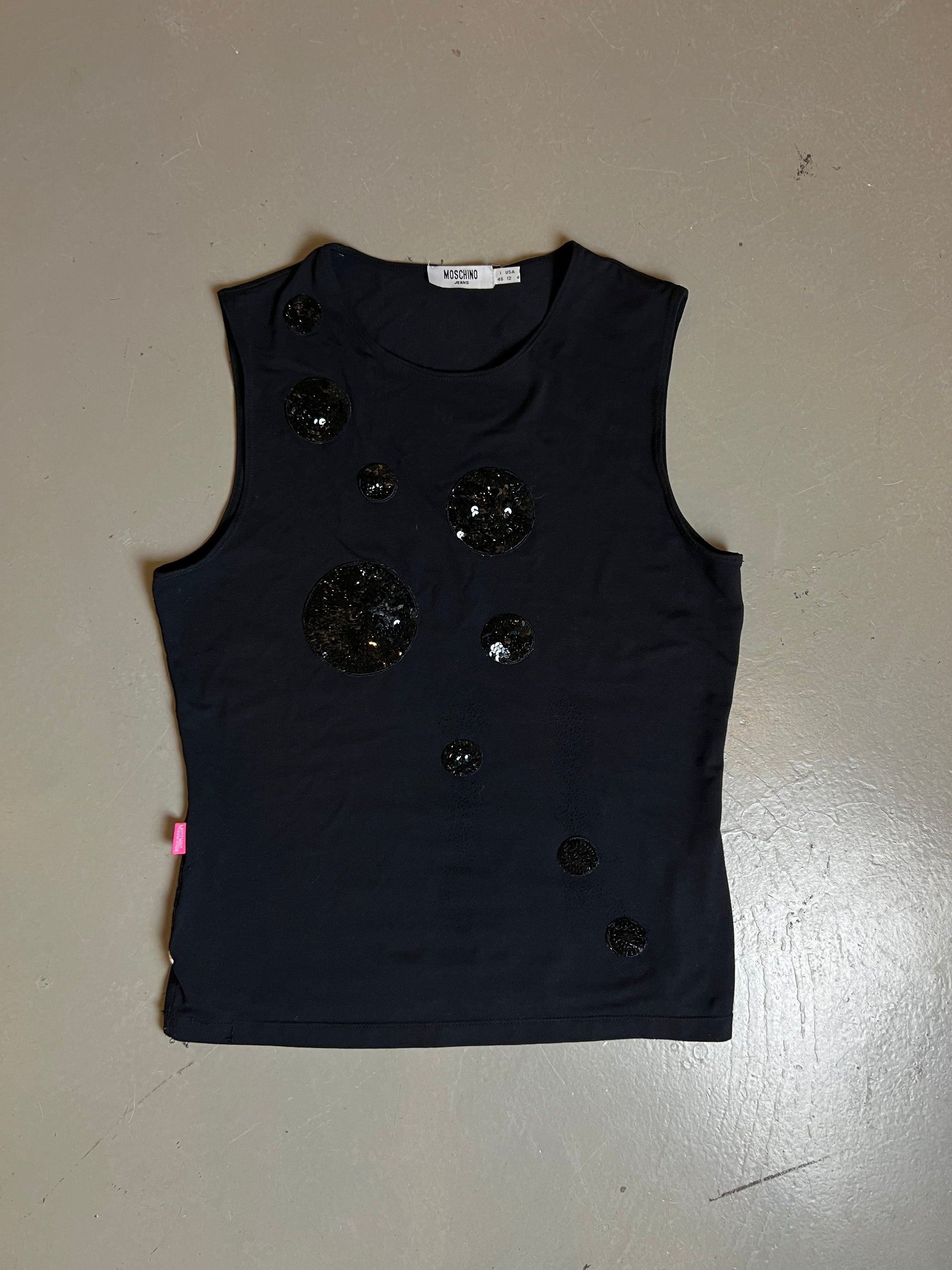 Vintage Black Moschino Top S/M