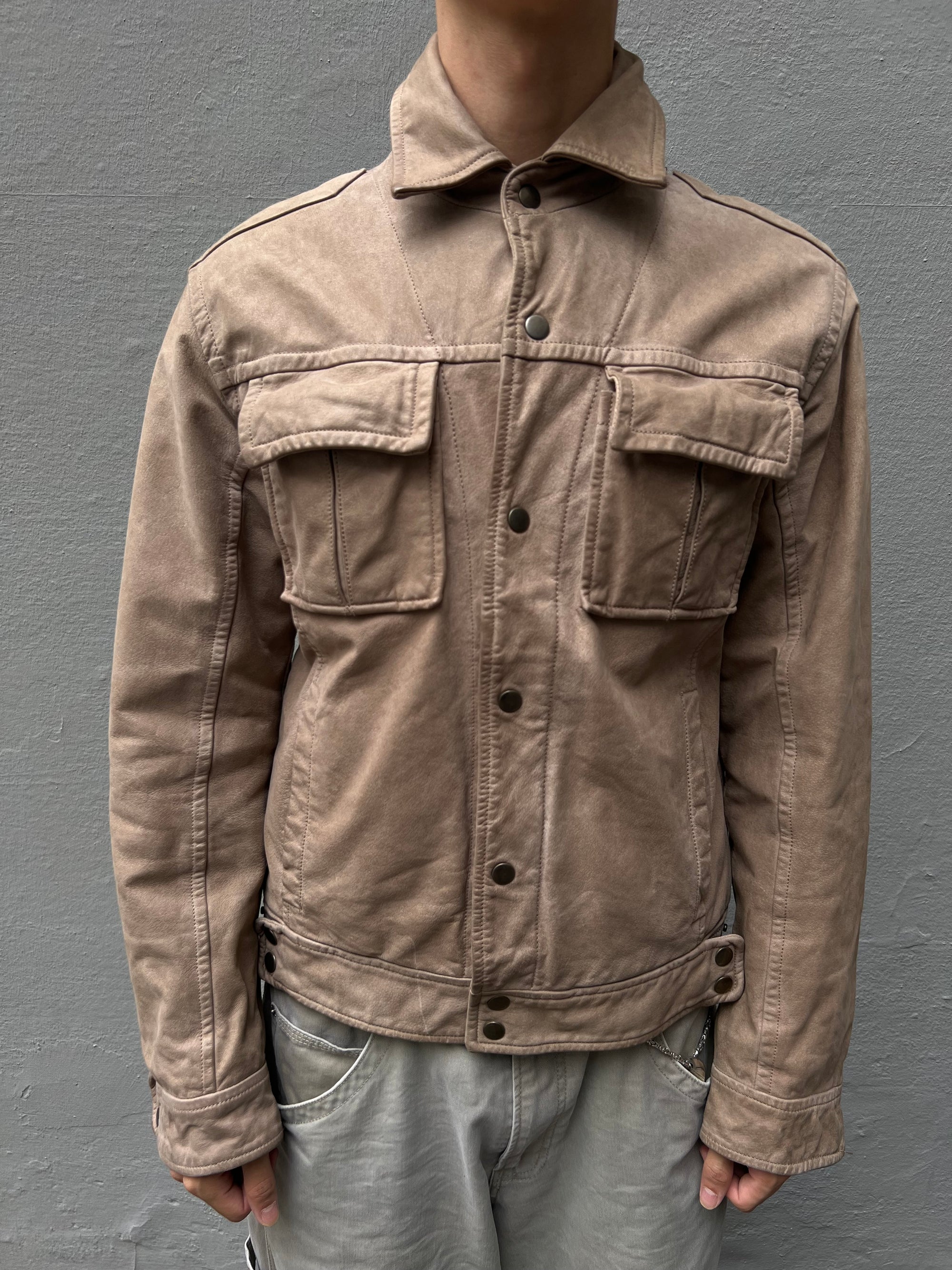 Vintage Light Brown Leather Jacket M/L