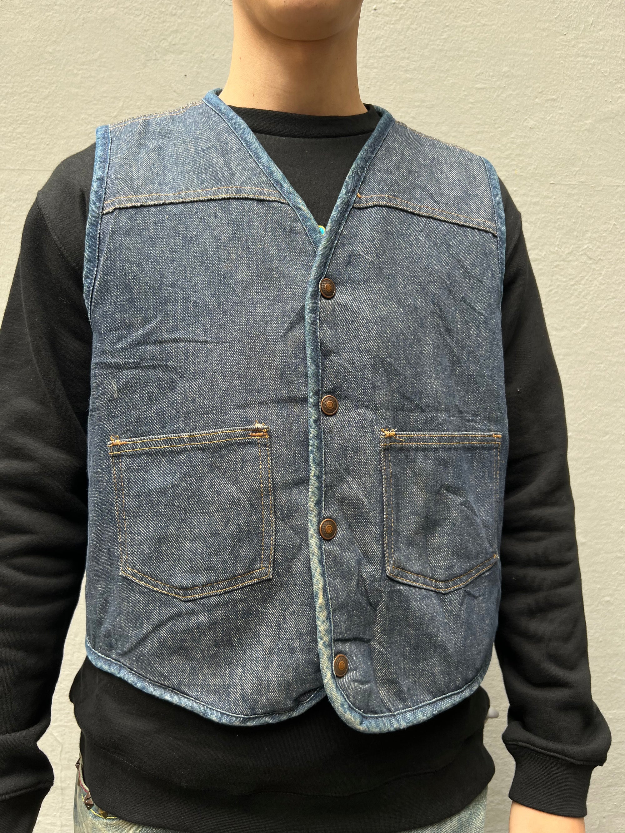 Vintage Carharrt Lined Denim Vest M/L