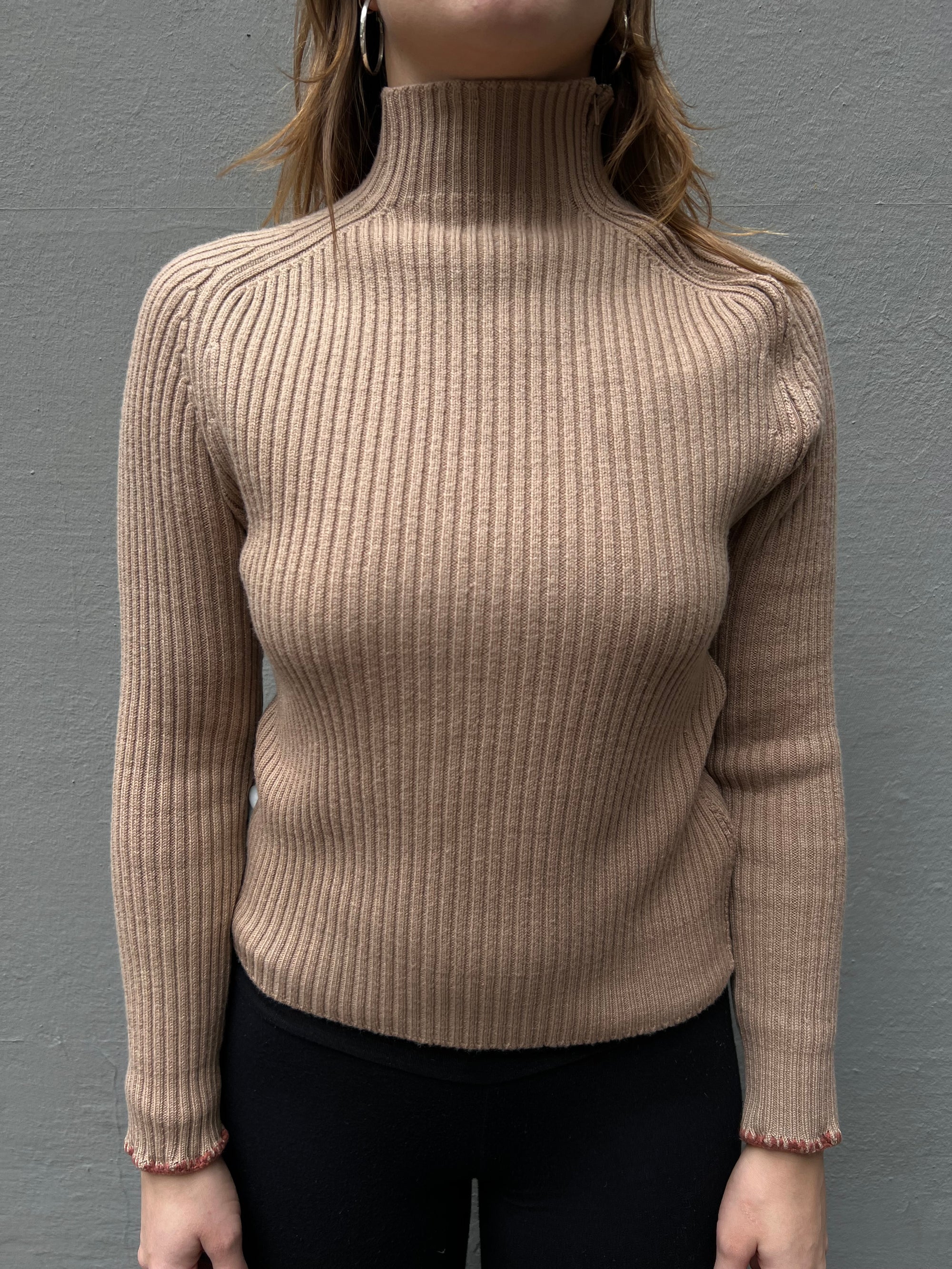 Vintage Khaki Knit Crewneck S/M