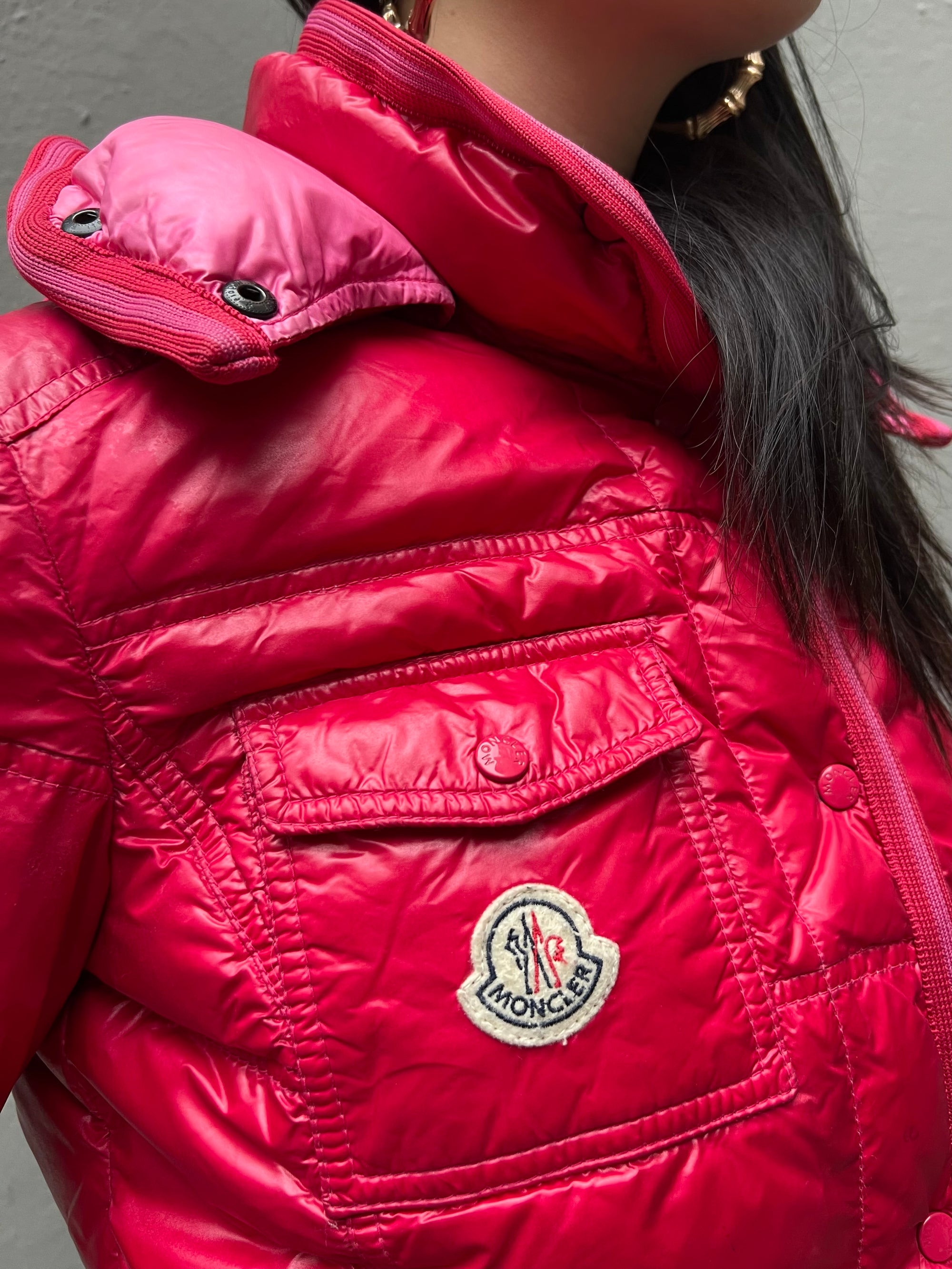 Vintage Pink Moncler Down Puffer Jacket S