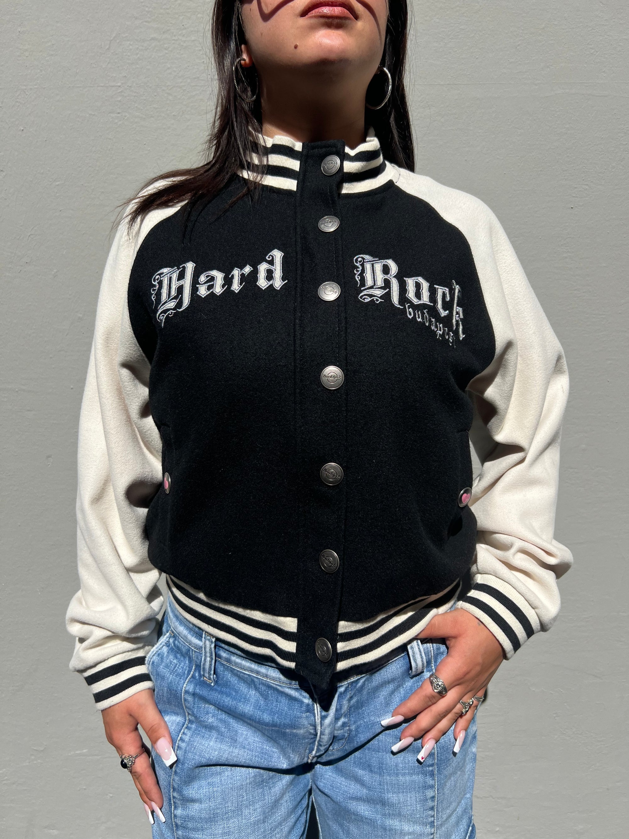 Vintage Black/White College Jacket S/M