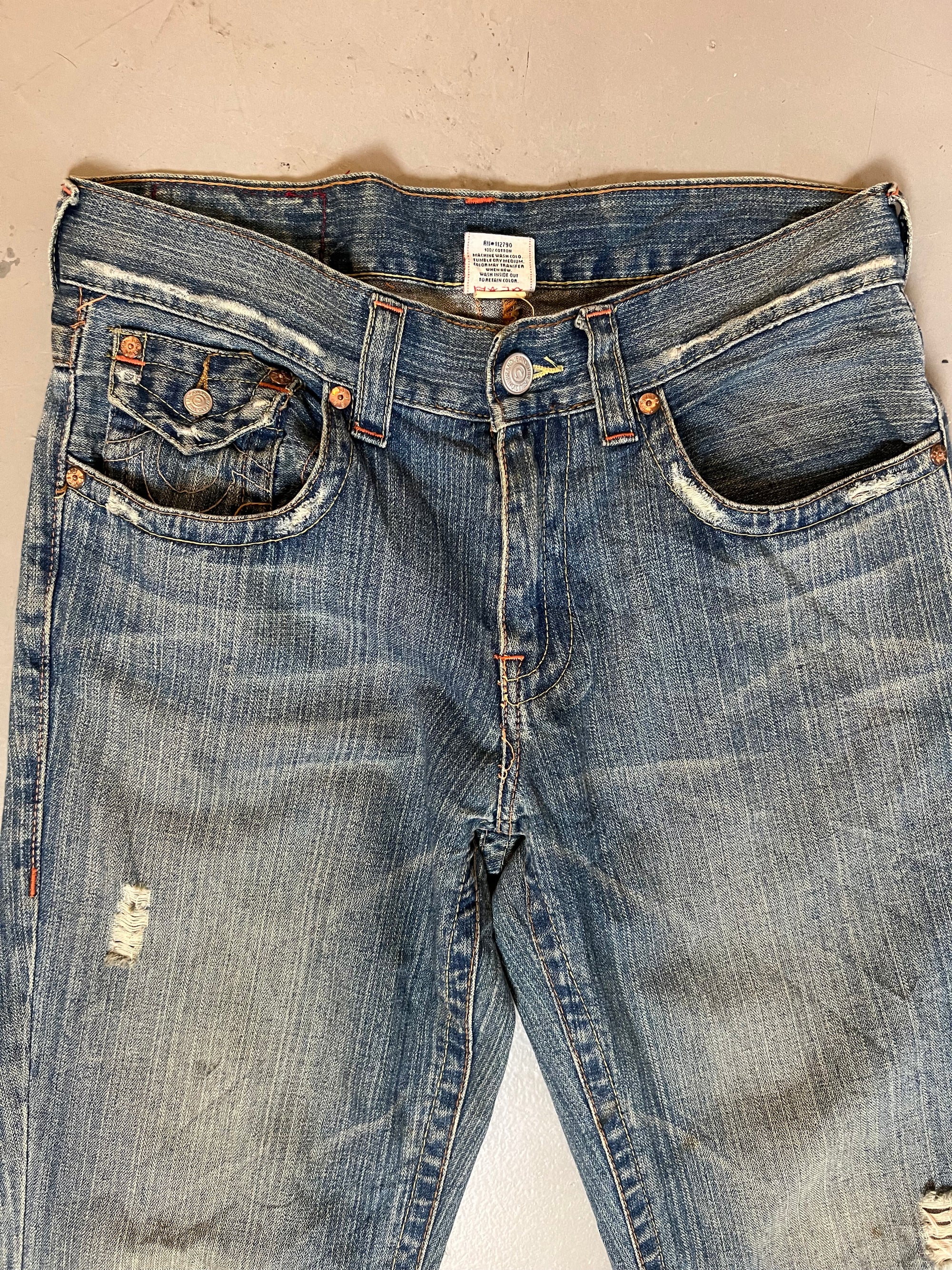 Vintage True Religion Stitched Denim M