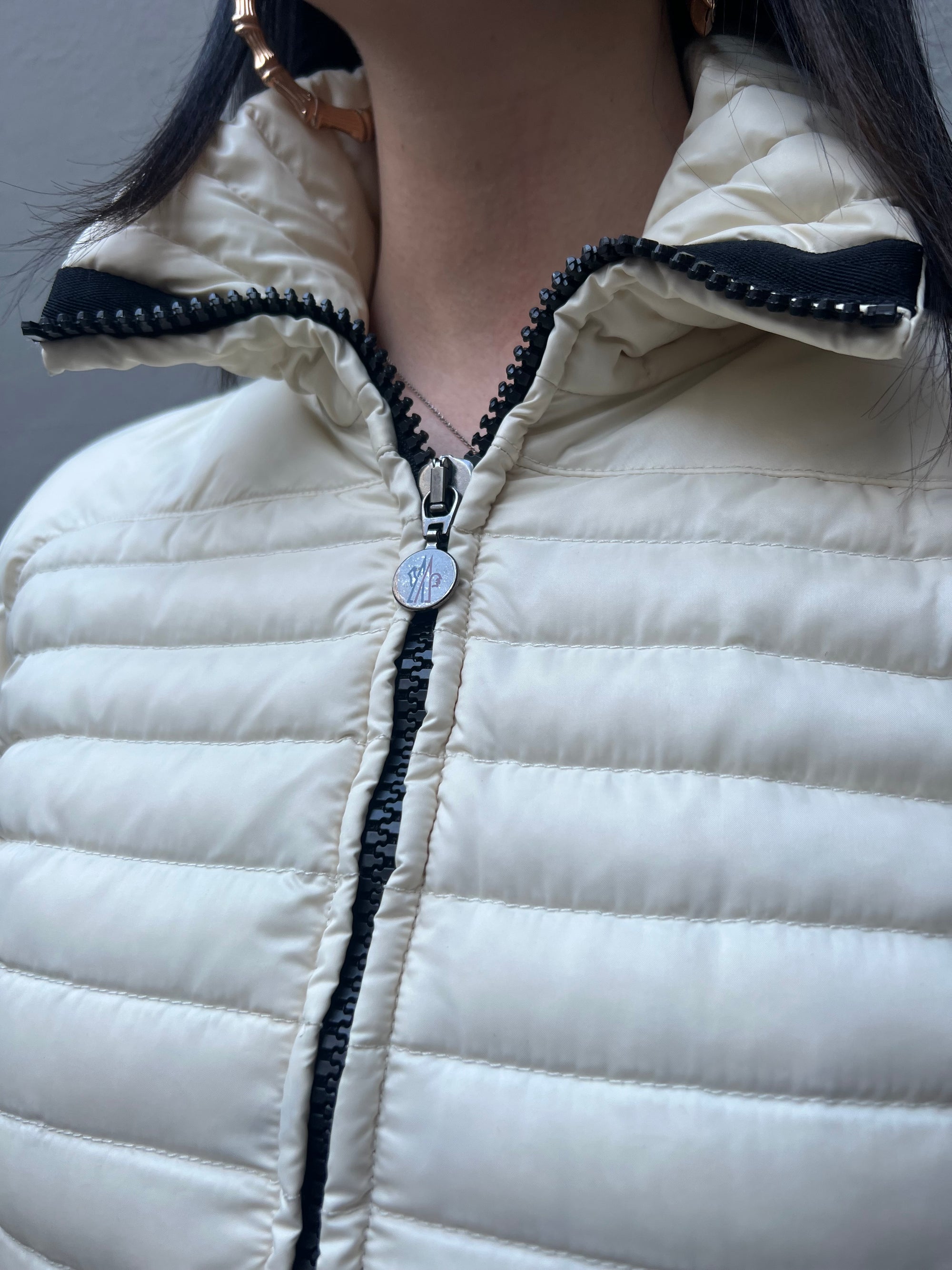 Vintage Moncler White Down Jacket S