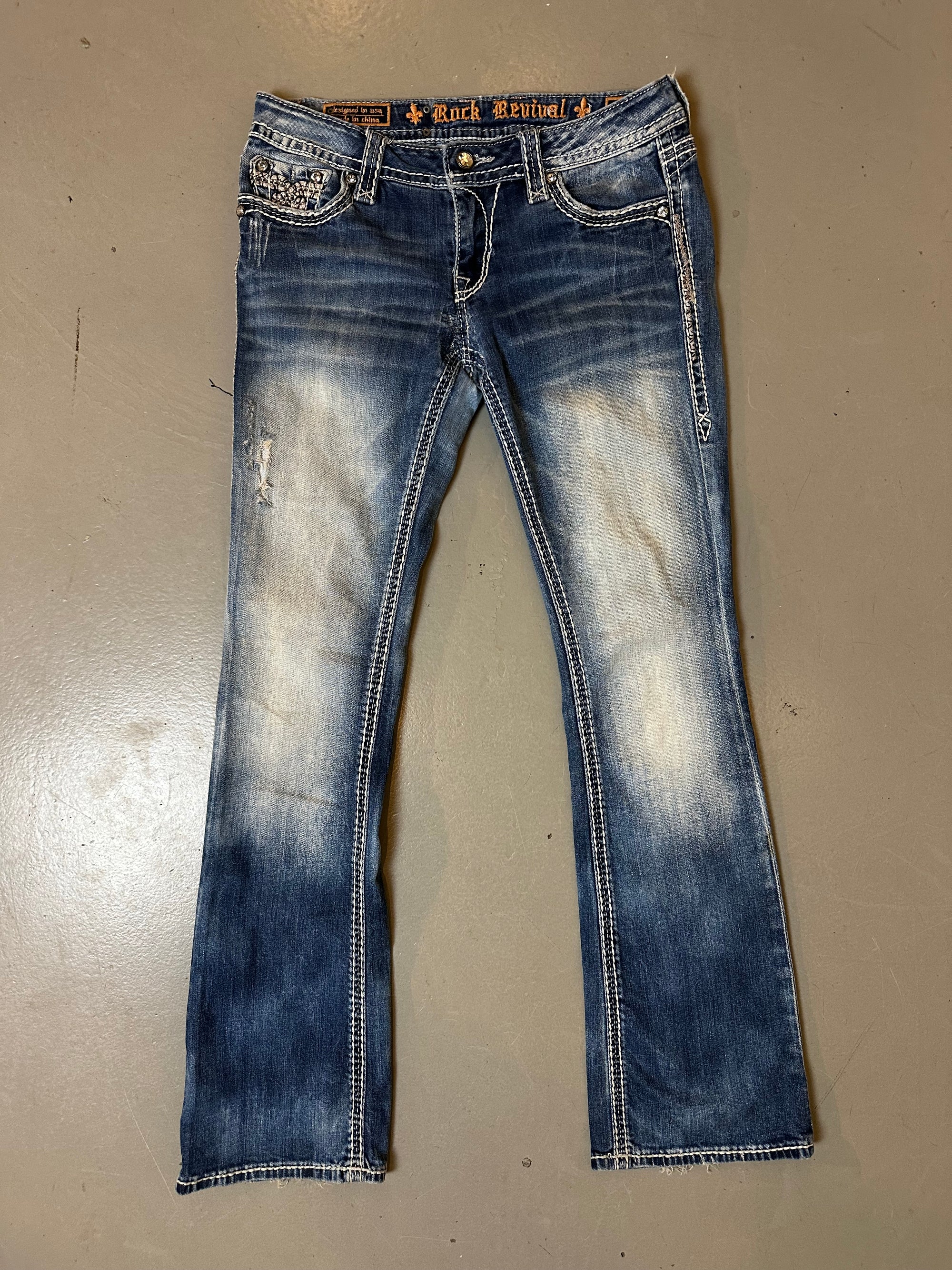 Vintage Crazy Washed Rock Revival Denim XS/S