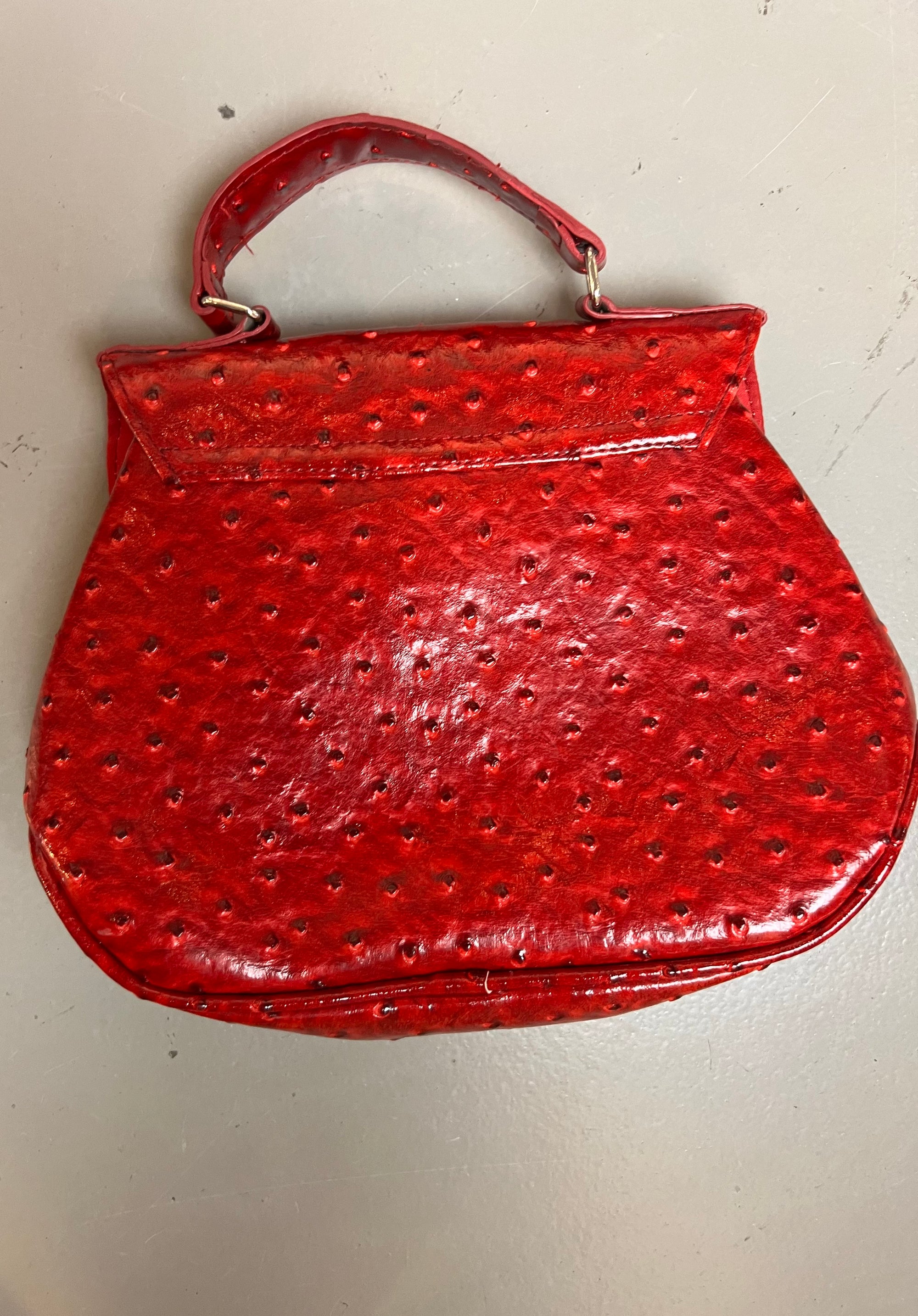 Vintage Red Mini Leather Bag