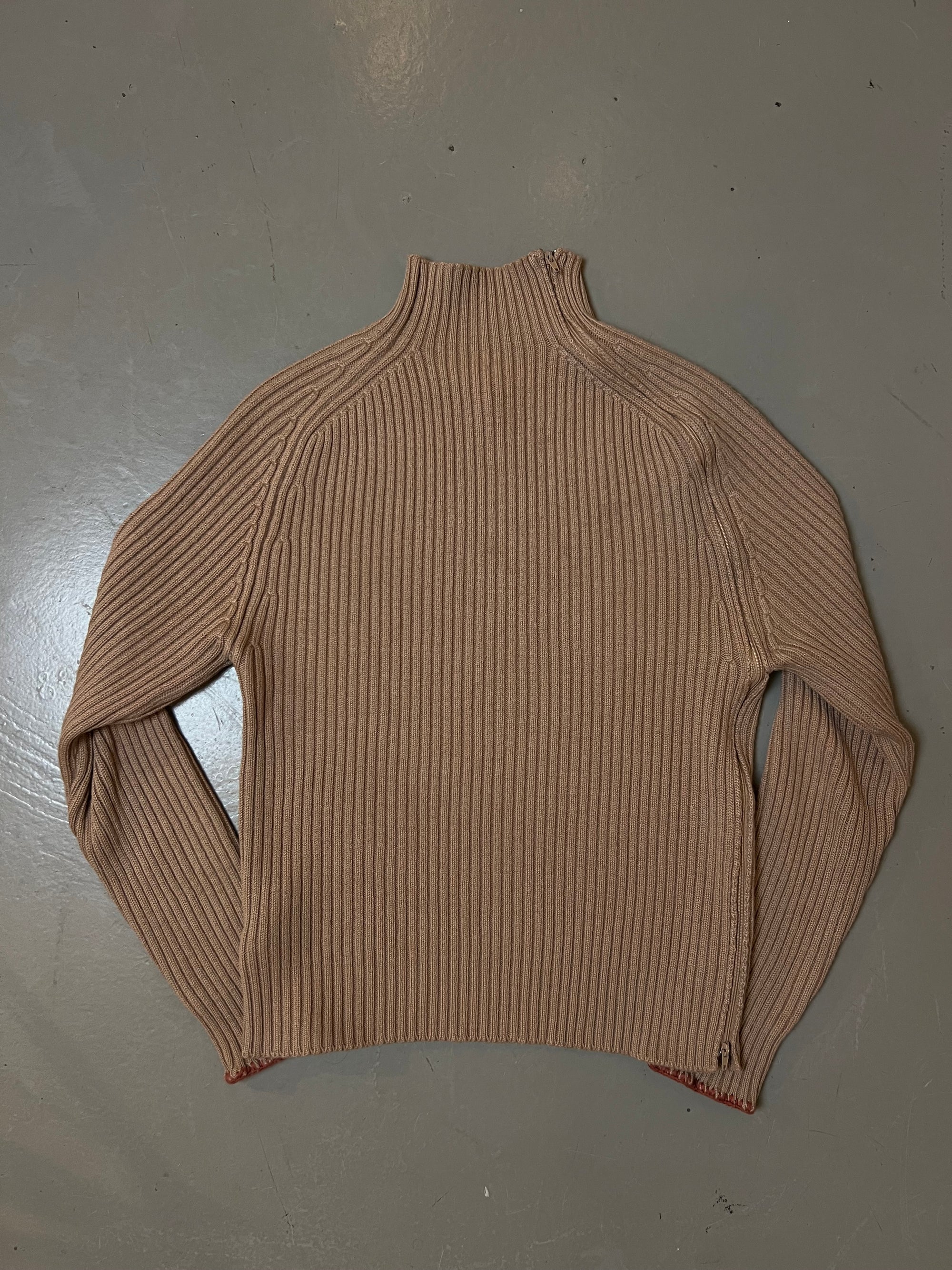 Vintage Khaki Knit Crewneck S/M