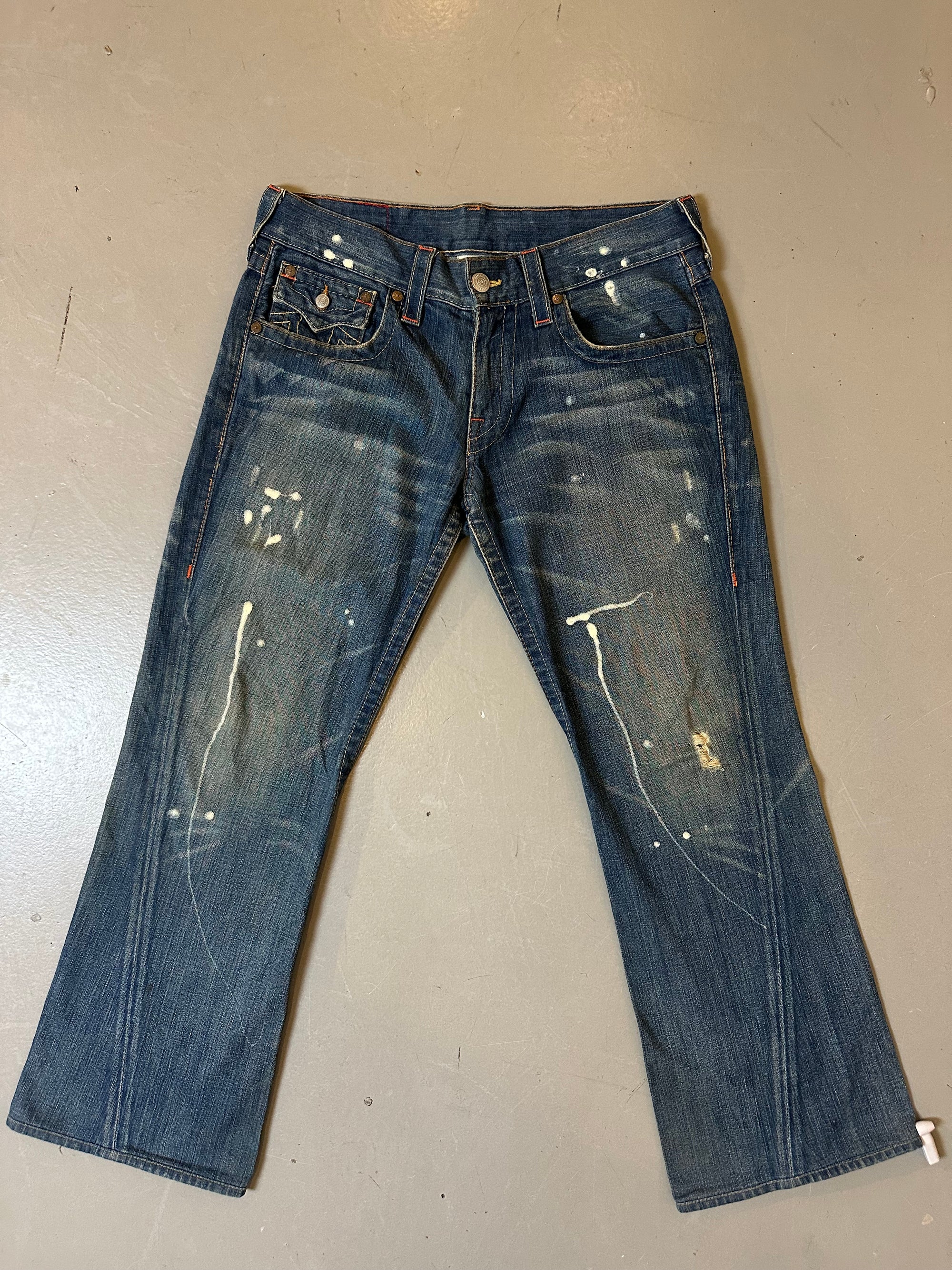 Vintage True Religion Painted Flared Denim L/XL