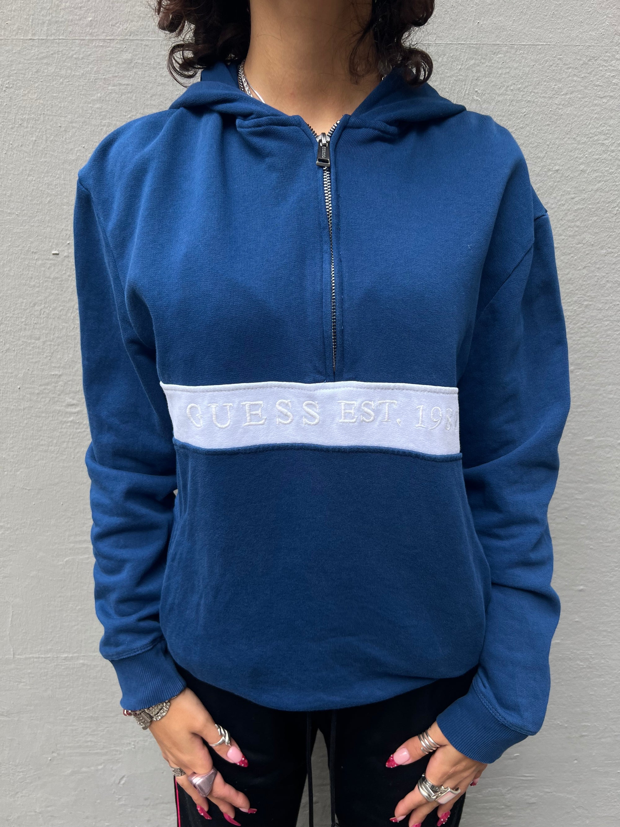 Vintage Guess Half Zip Hoodie M/L