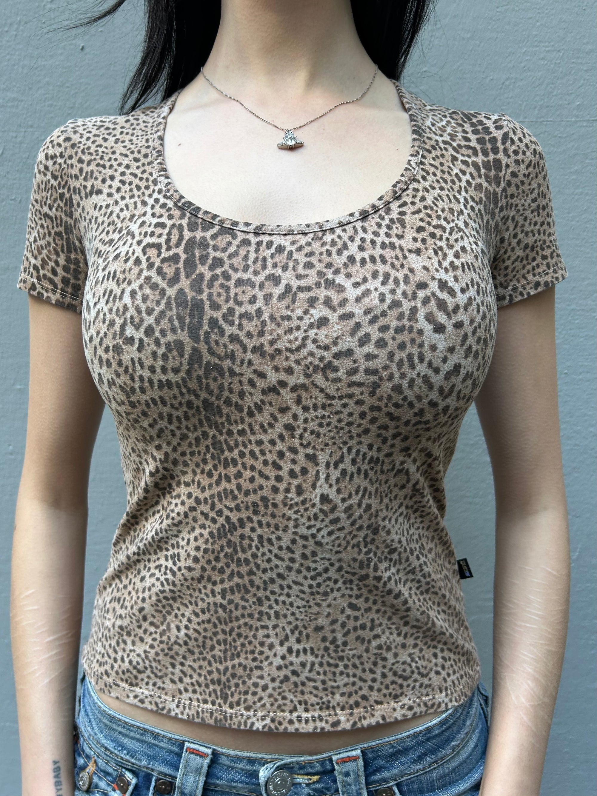 Vintage Just Cavalli Cheetah Slim Fit Tee S/M