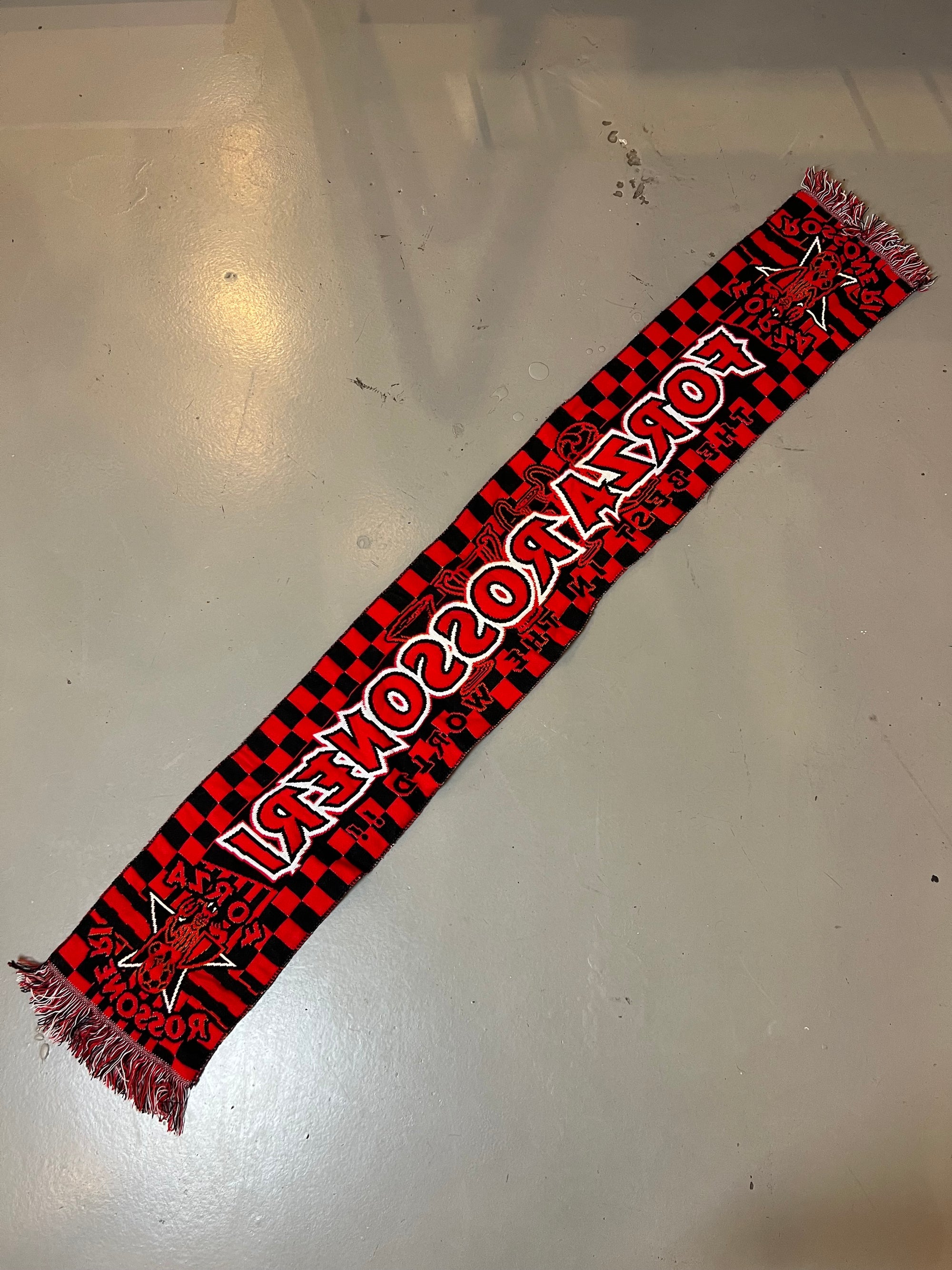 Vintage Forza Rossoneri Soccer Scarf