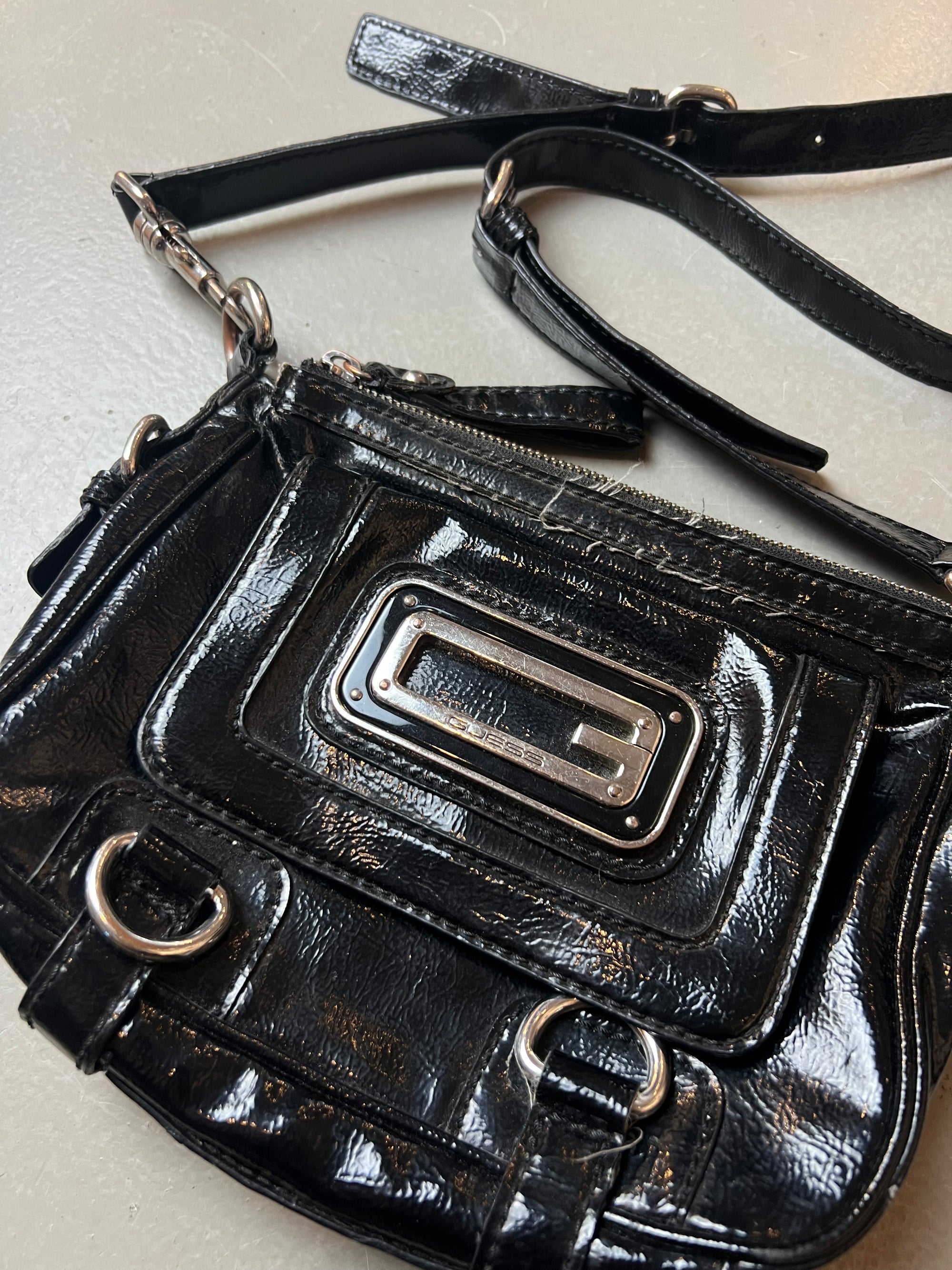 Vintage Guess Black Mini Sling Bag